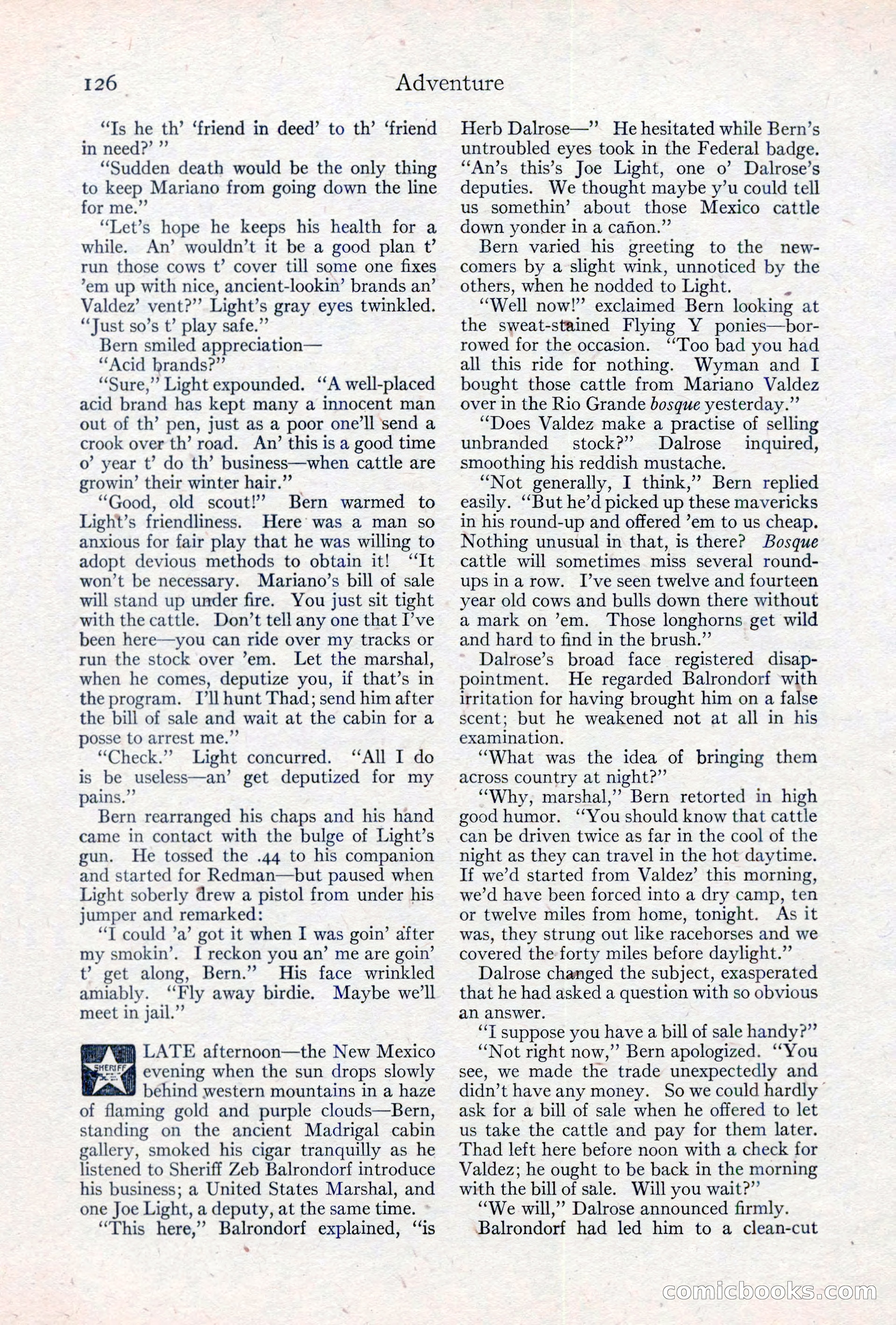 Adventure Magazine, May 10, 1923 — page 136 of 204