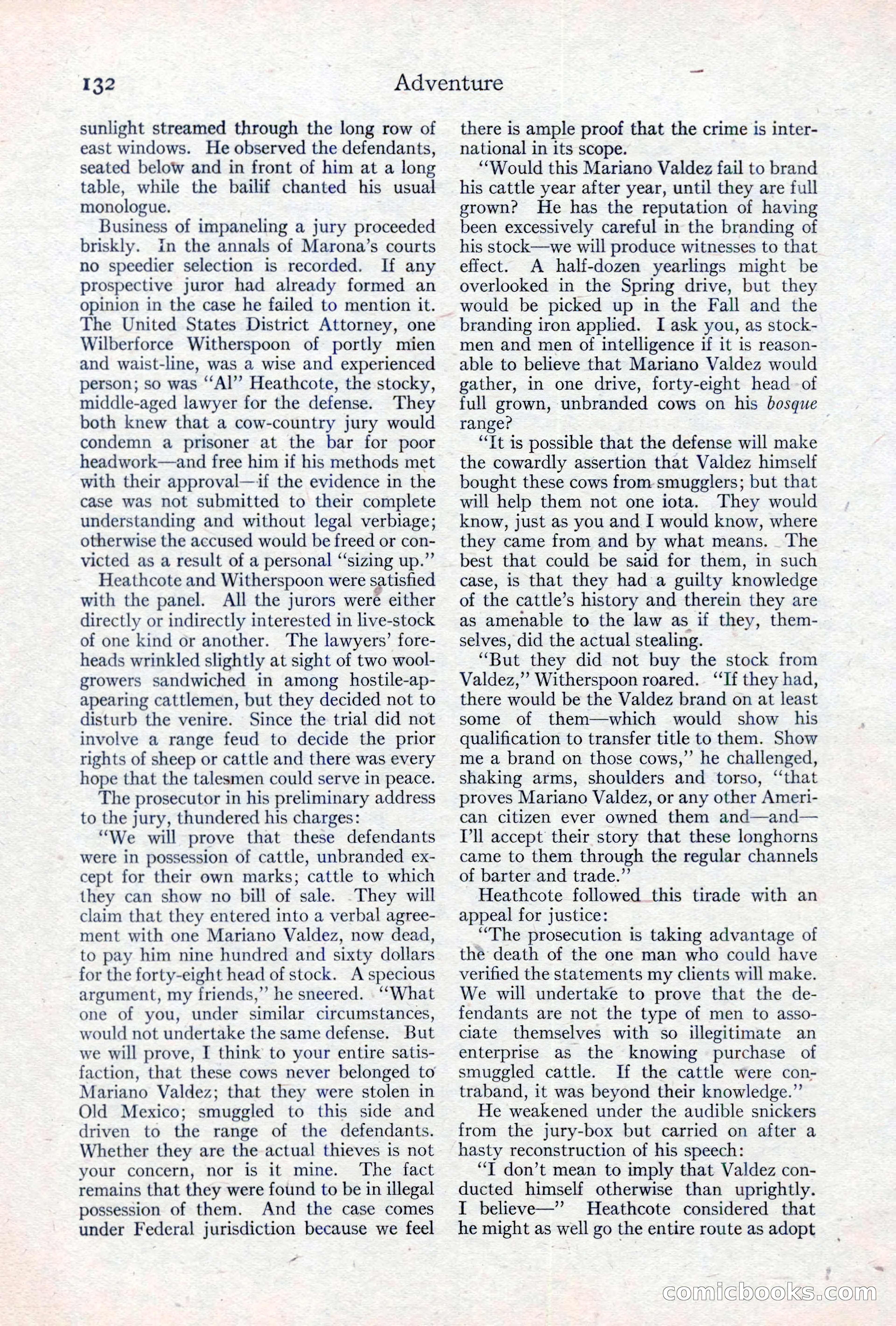 Adventure Magazine, May 10, 1923 — page 142 of 204