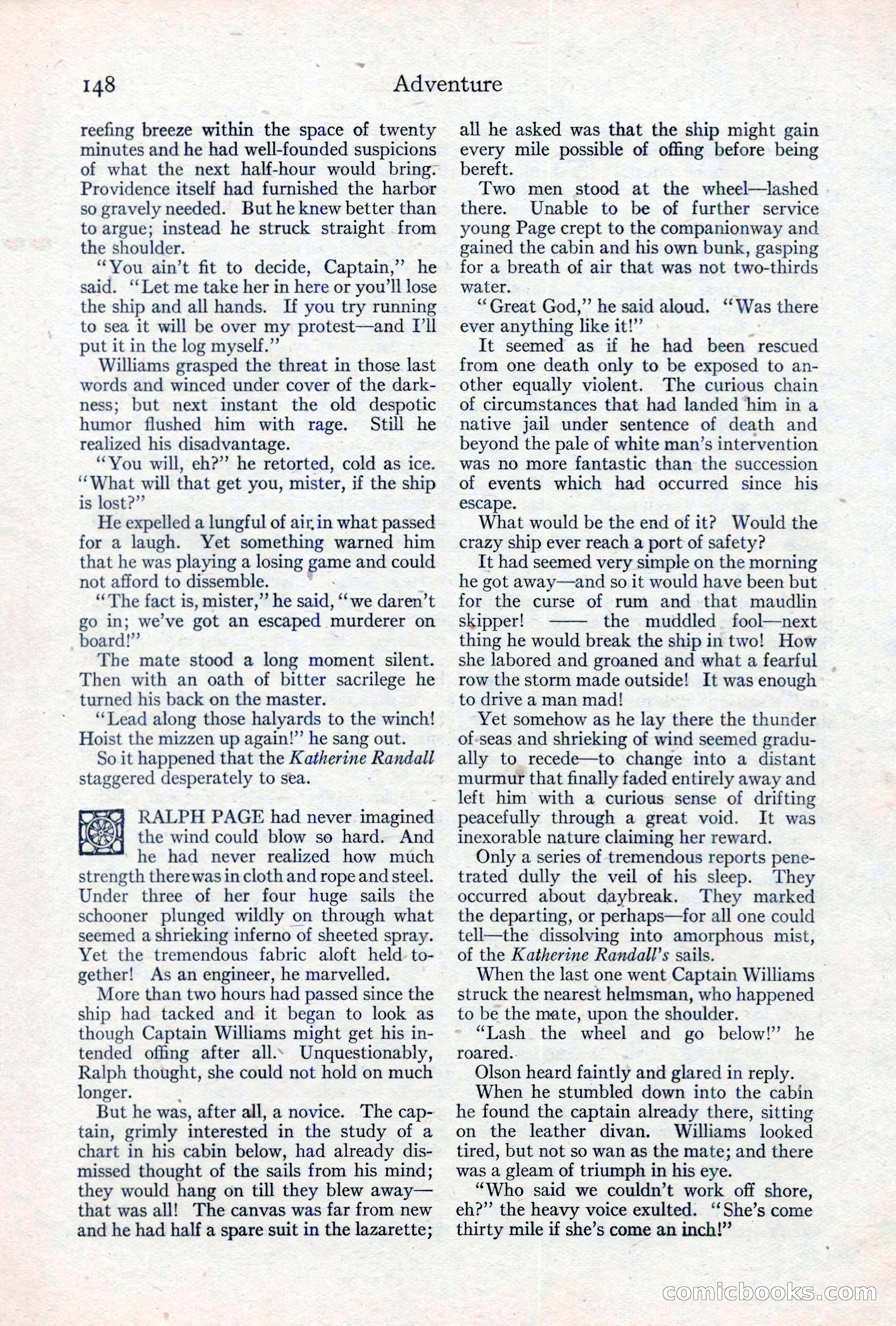 Adventure Magazine, May 10, 1923 — page 158 of 204