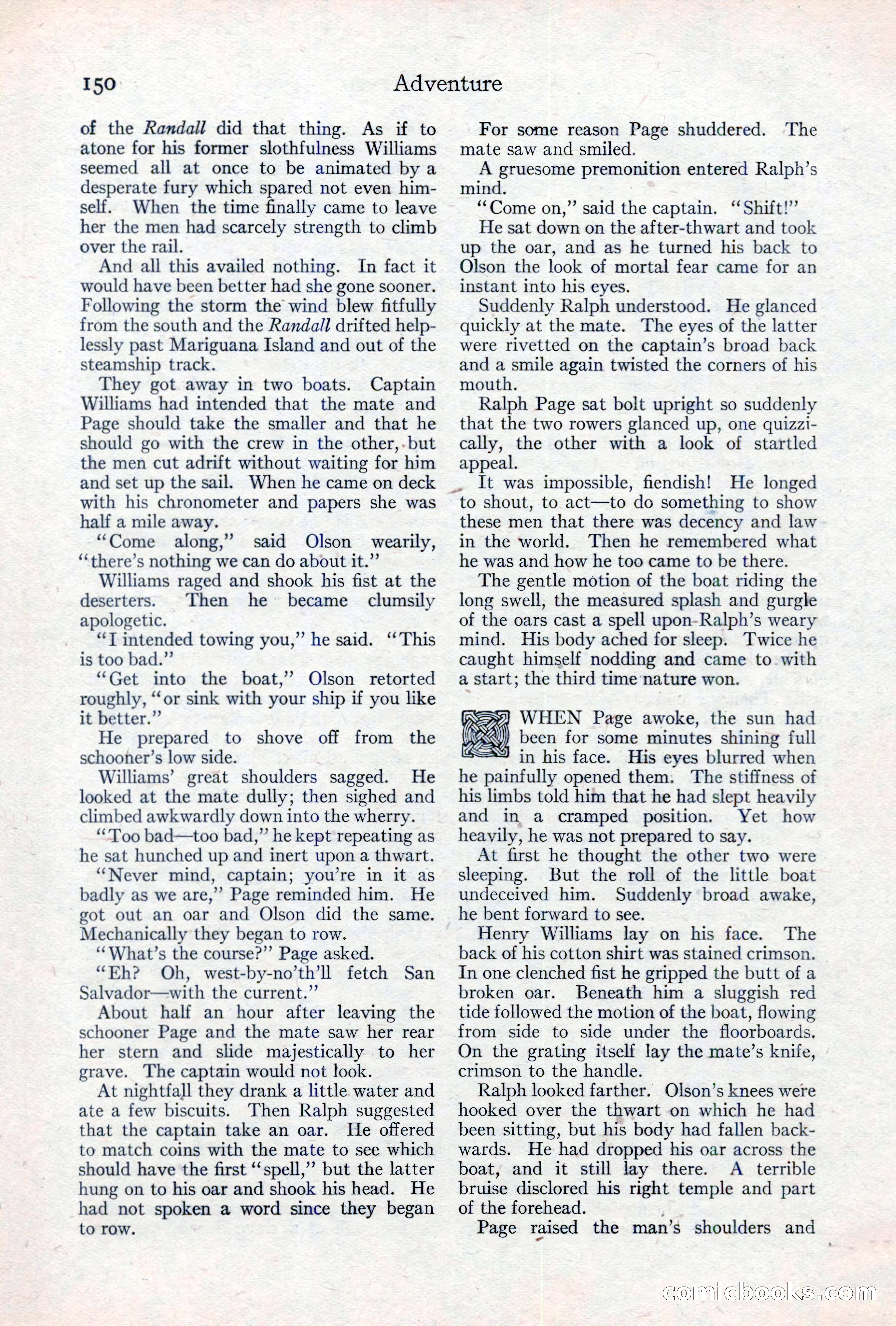 Adventure Magazine, May 10, 1923 — page 160 of 204