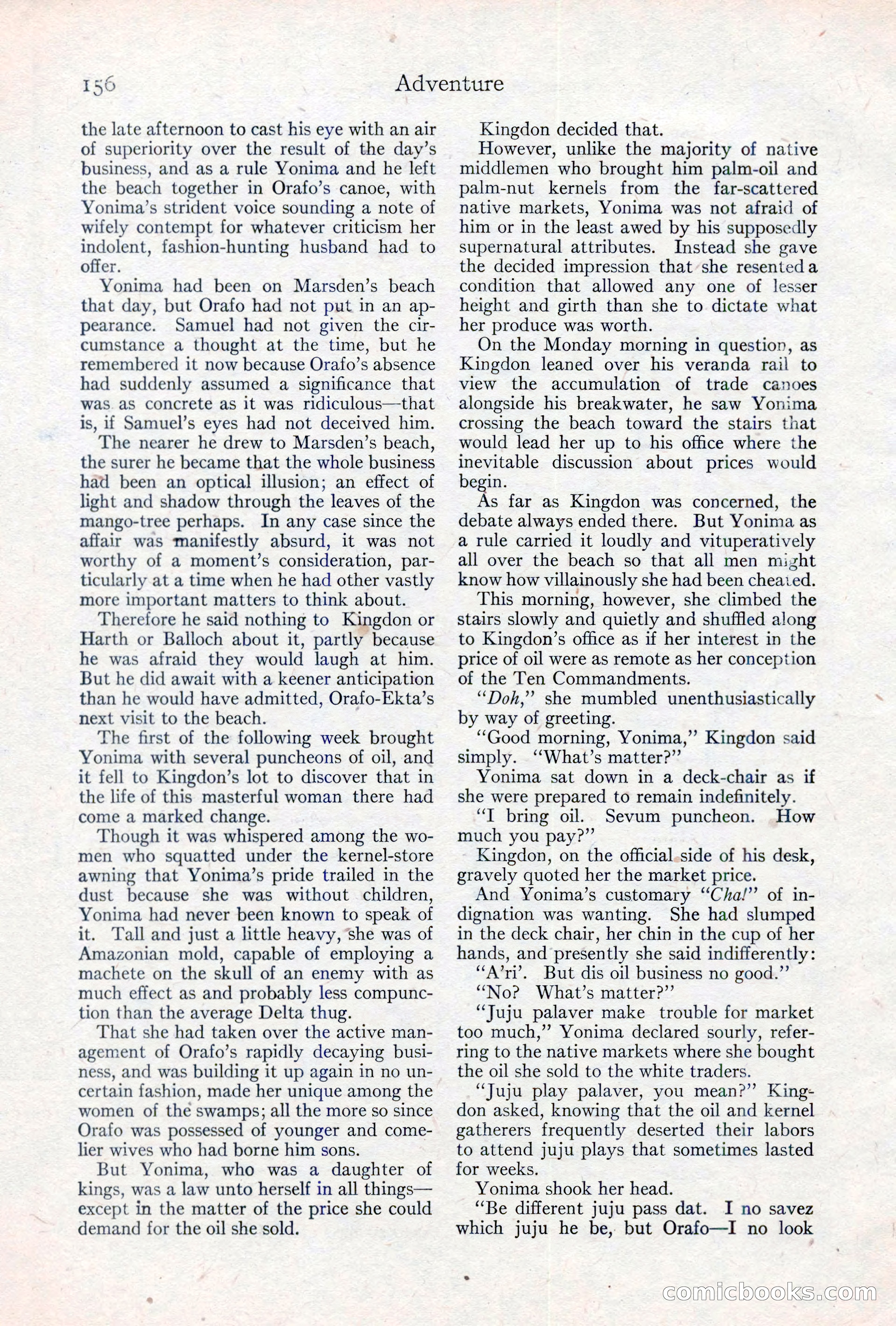 Adventure Magazine, May 10, 1923 — page 166 of 204