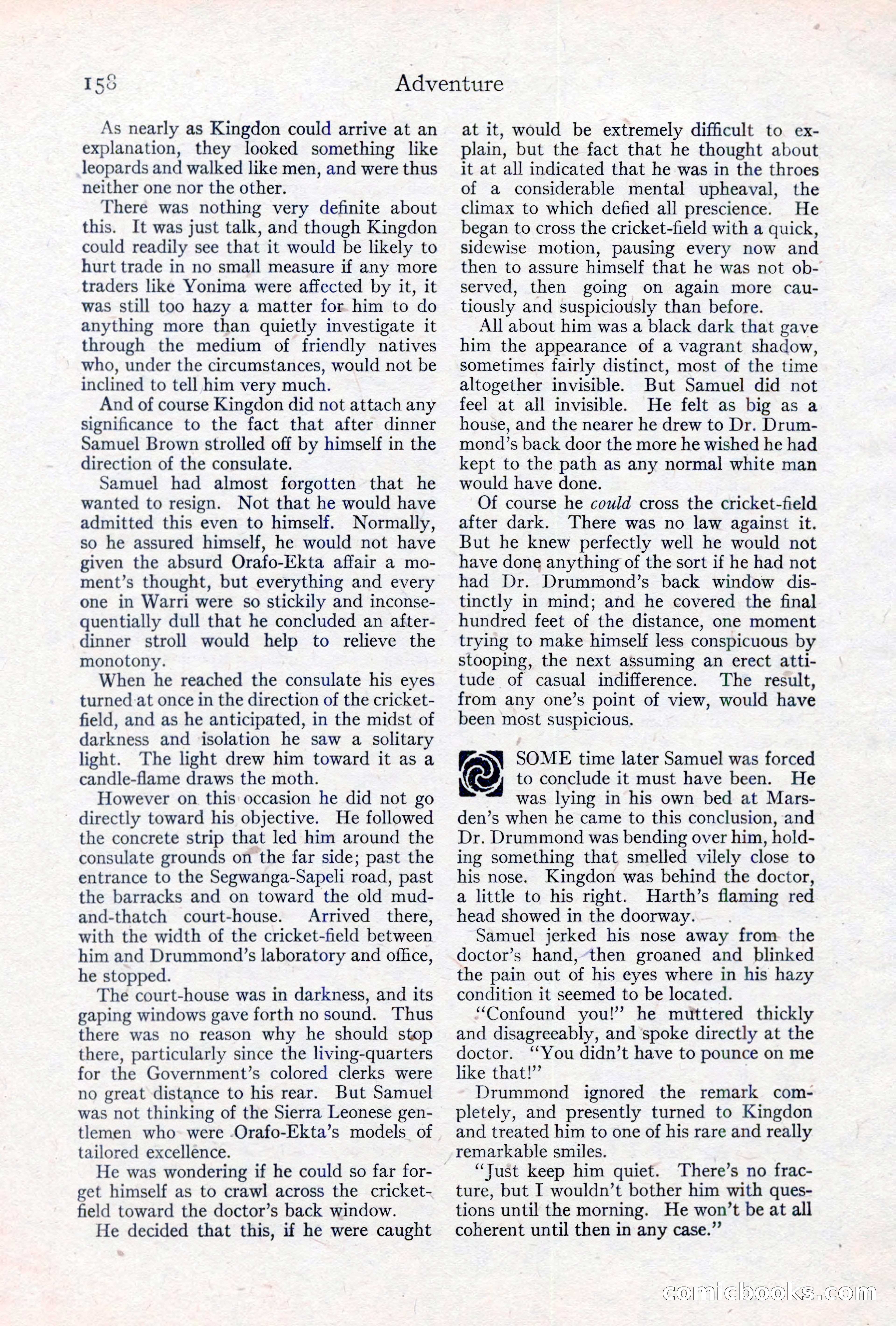 Adventure Magazine, May 10, 1923 — page 168 of 204