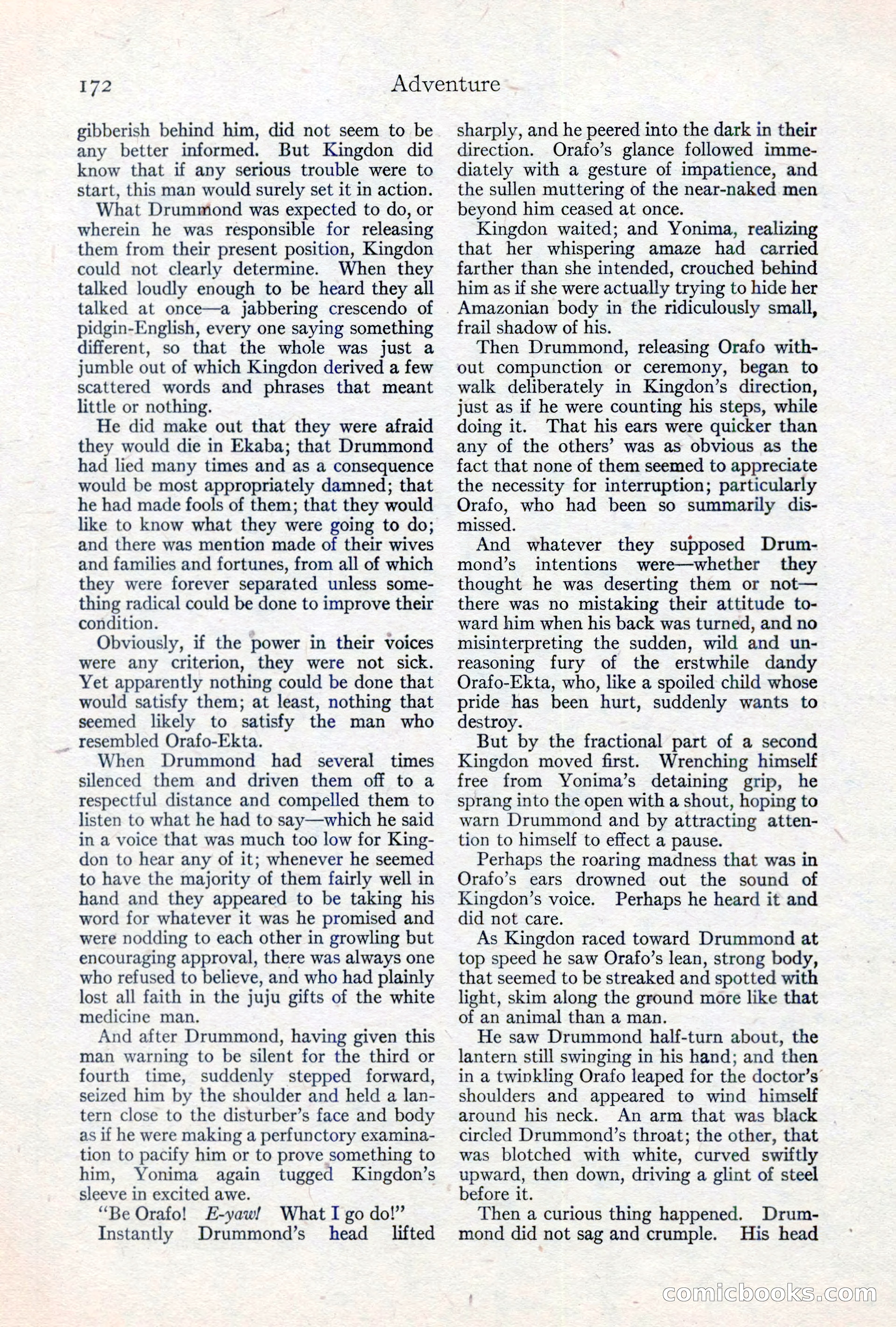 Adventure Magazine, May 10, 1923 — page 182 of 204