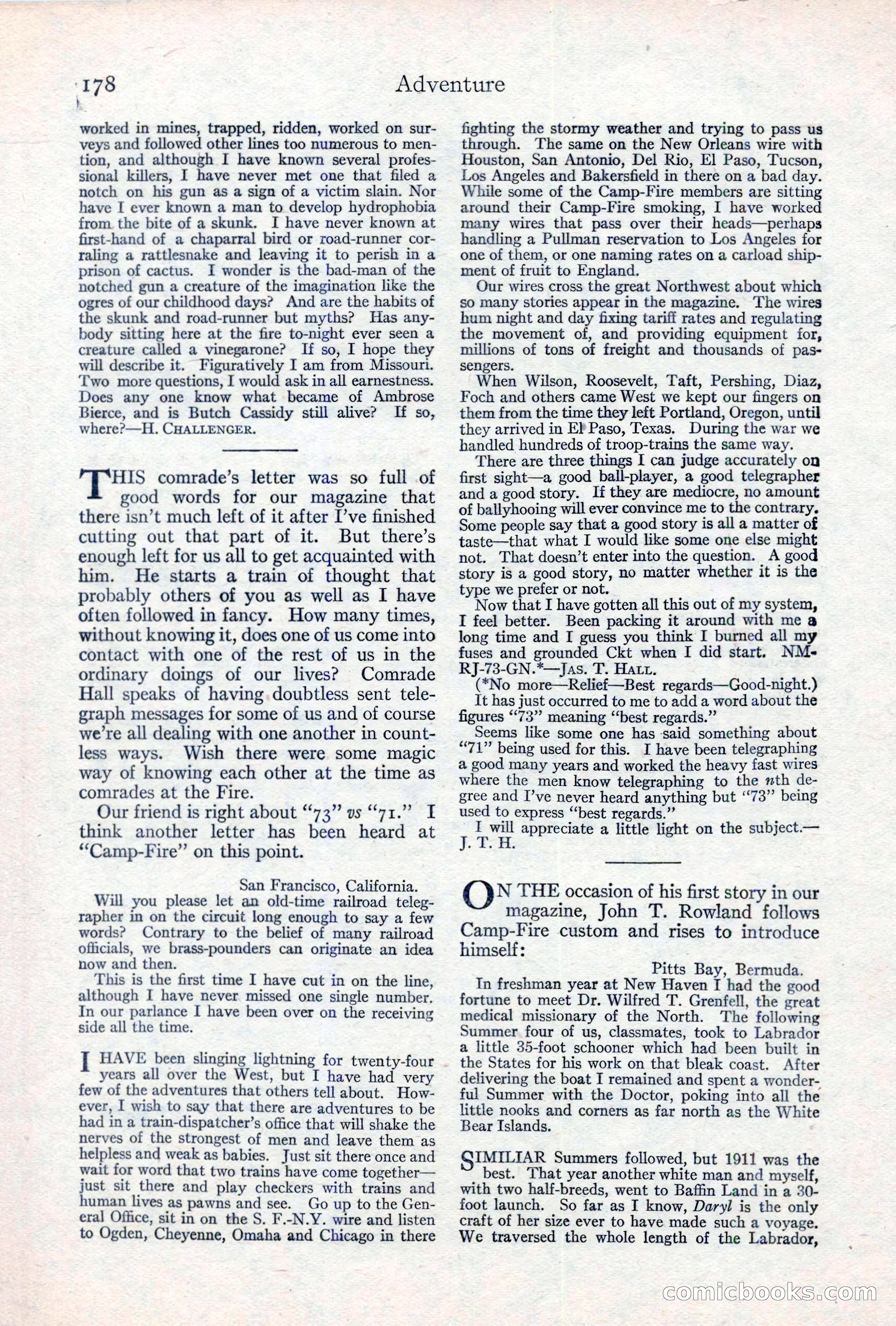 Adventure Magazine, May 10, 1923 — page 188 of 204