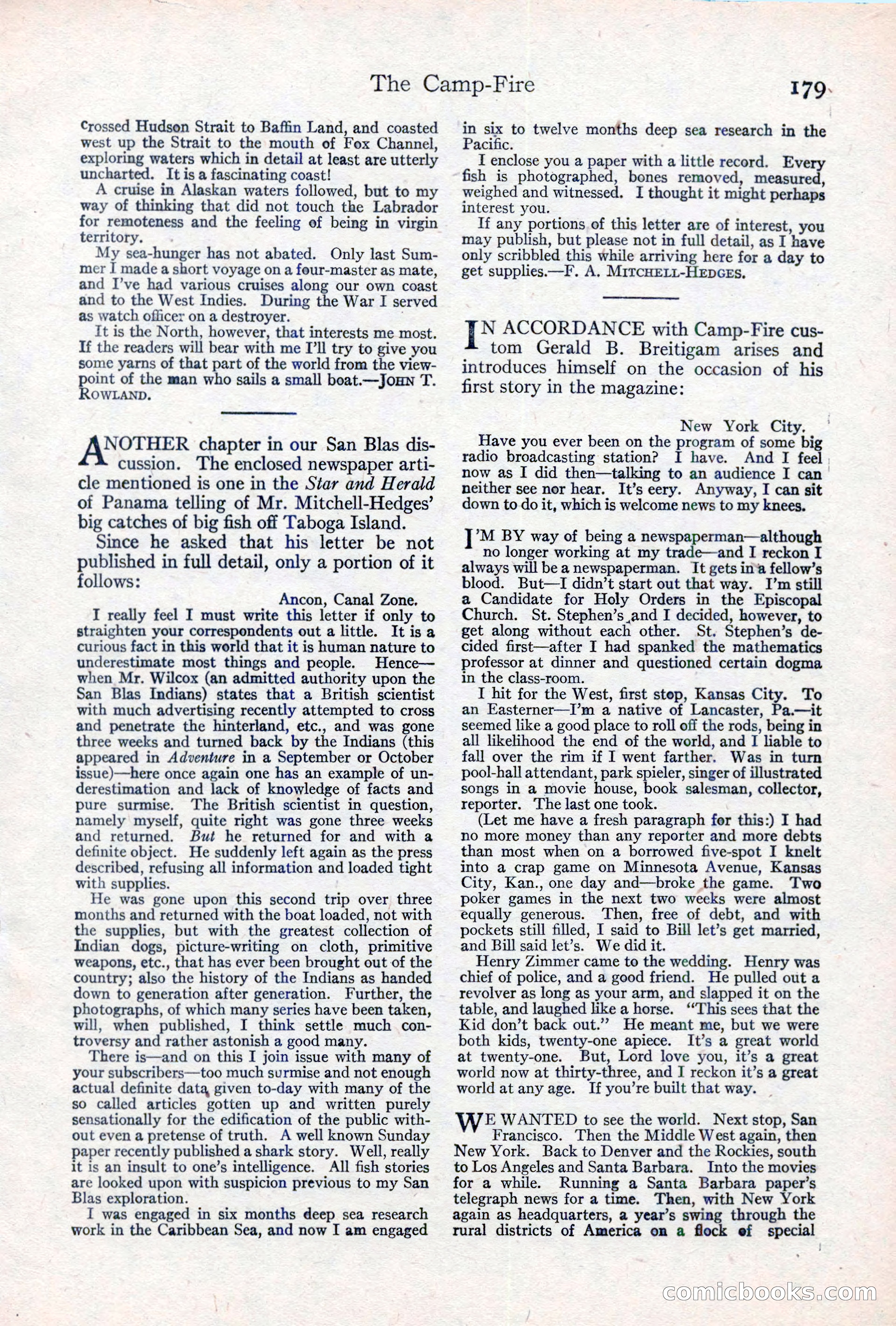 Adventure Magazine, May 10, 1923 — page 189 of 204