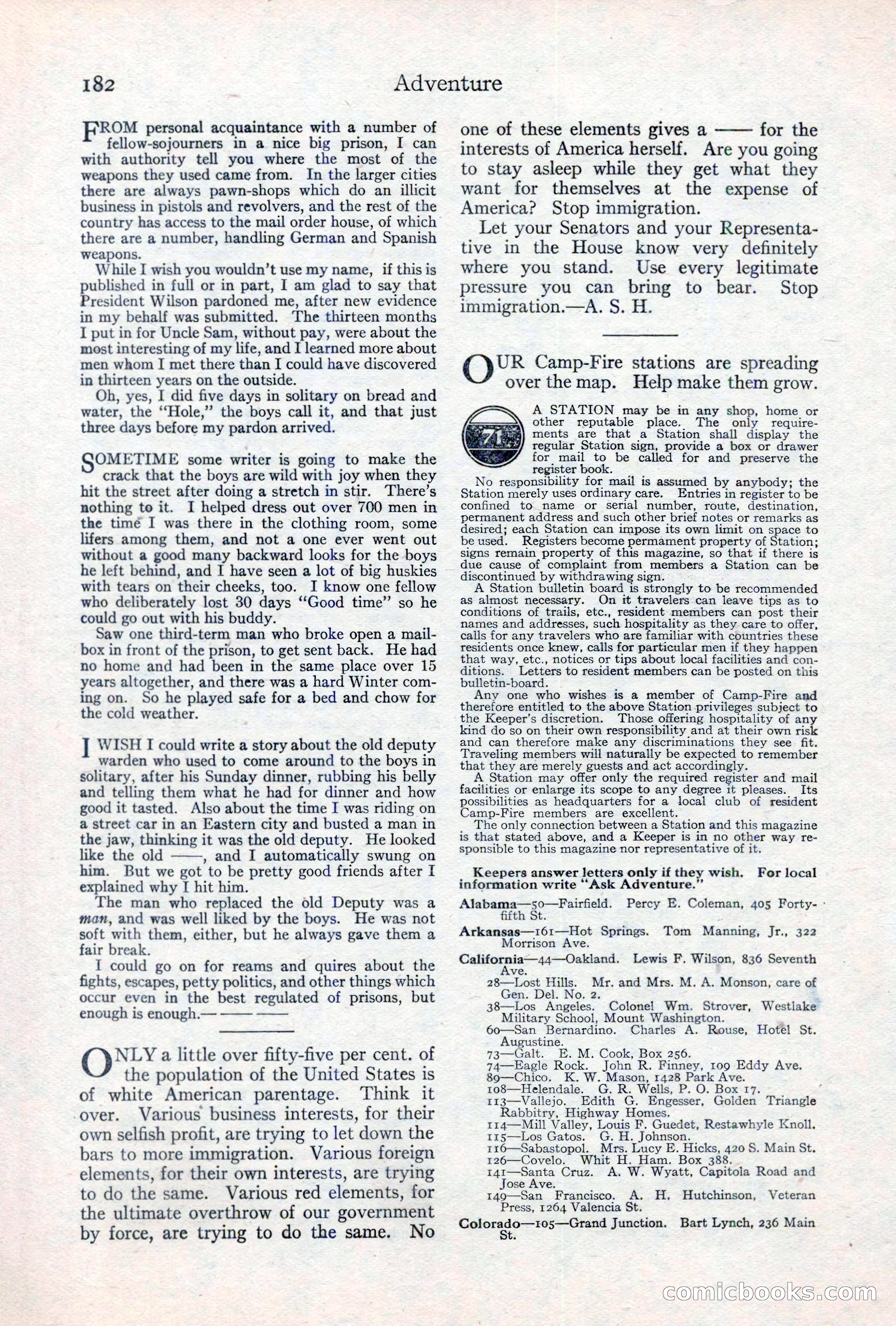 Adventure Magazine, May 10, 1923 — page 192 of 204