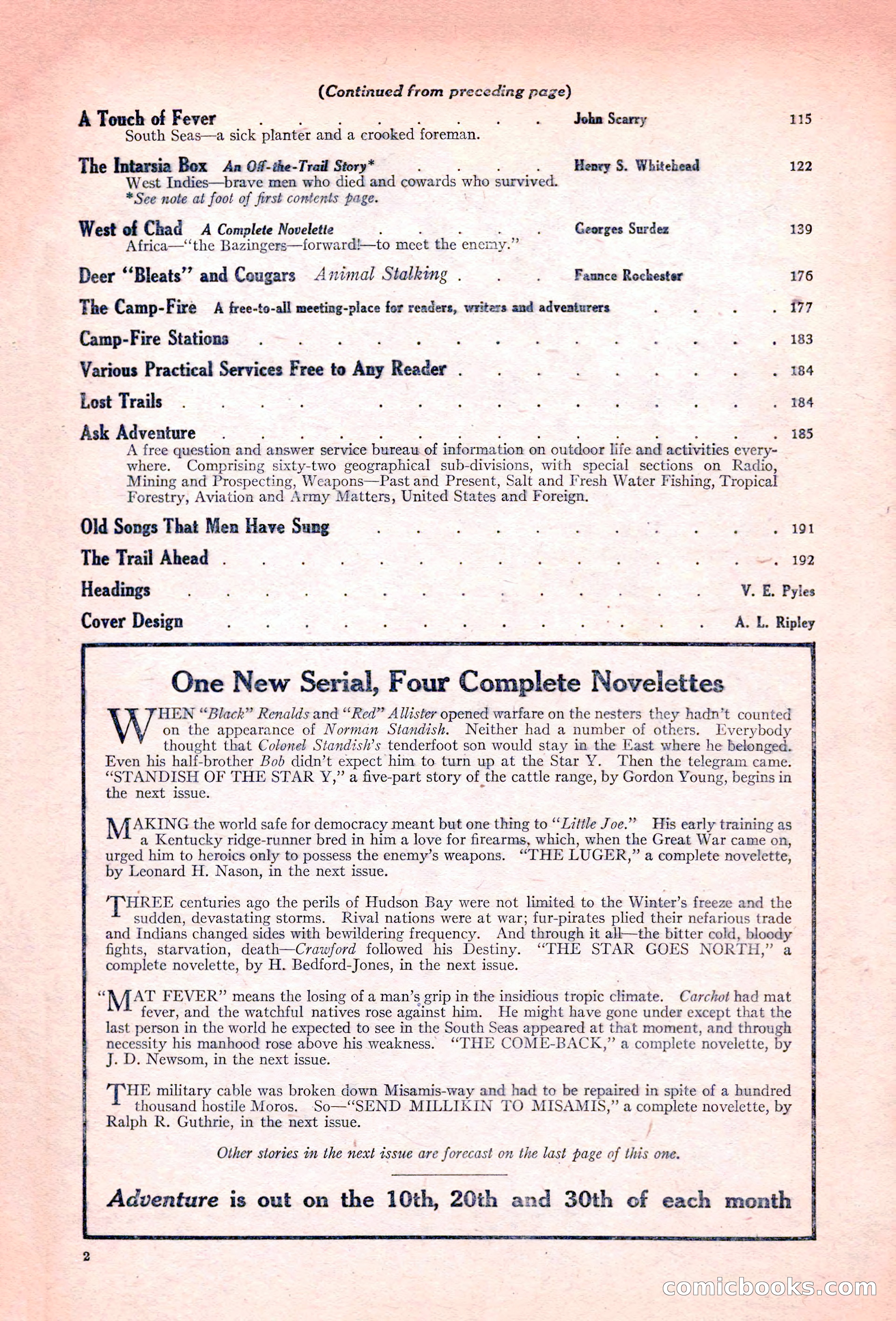 Adventure Magazine, November 10, 1923 — page 4 of 196