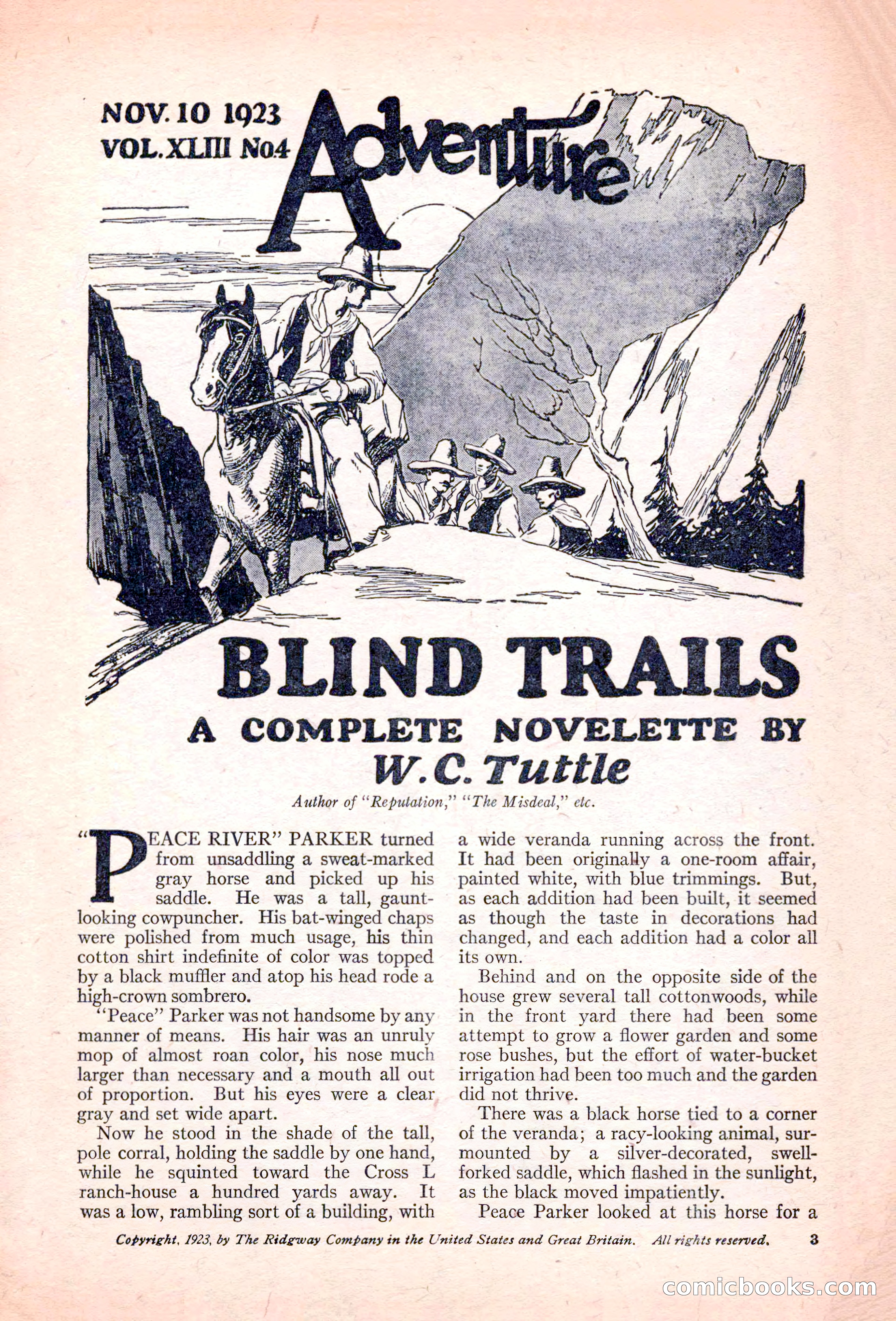 Adventure Magazine, November 10, 1923 — page 5 of 196
