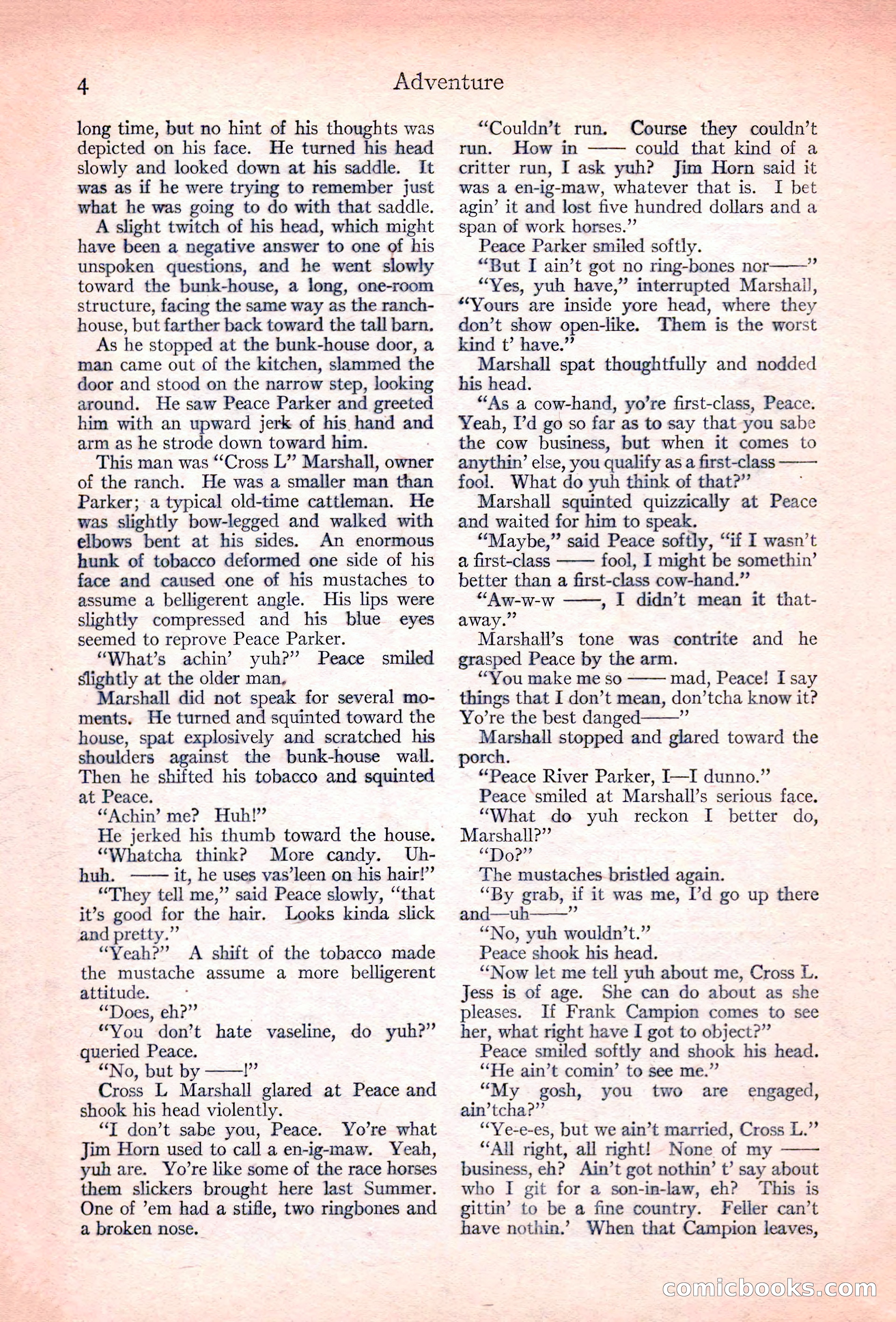 Adventure Magazine, November 10, 1923 — page 6 of 196