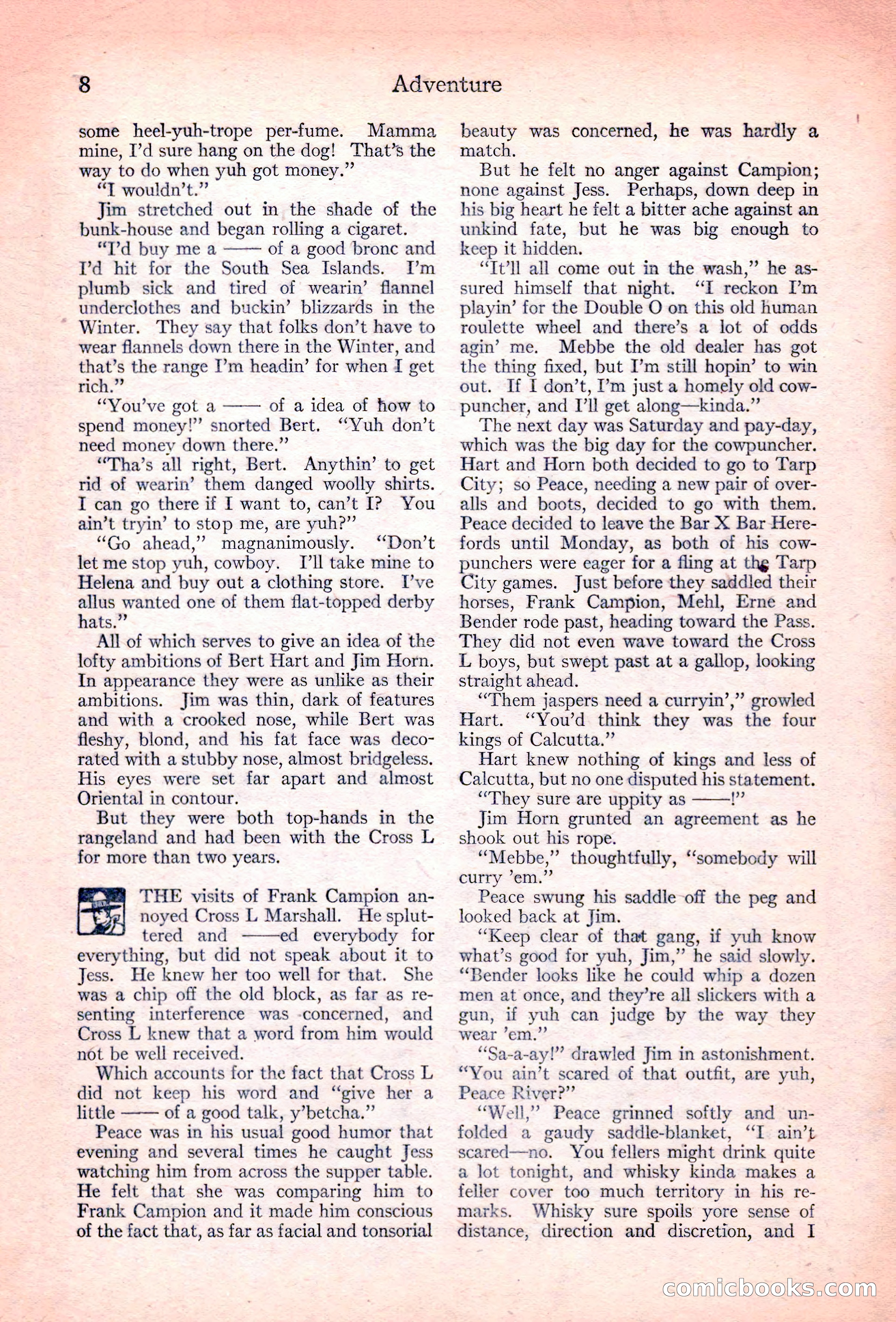 Adventure Magazine, November 10, 1923 — page 10 of 196