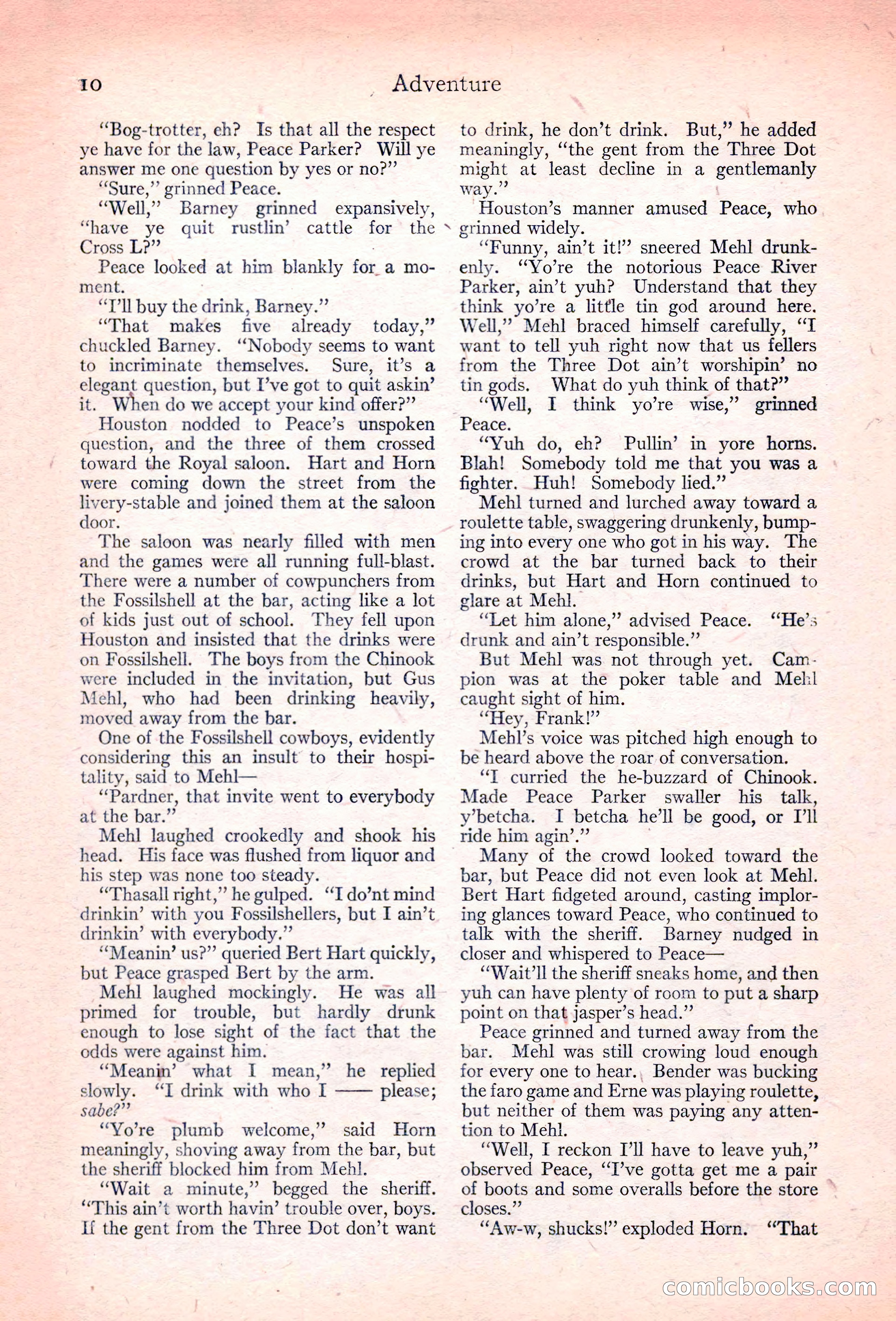 Adventure Magazine, November 10, 1923 — page 12 of 196