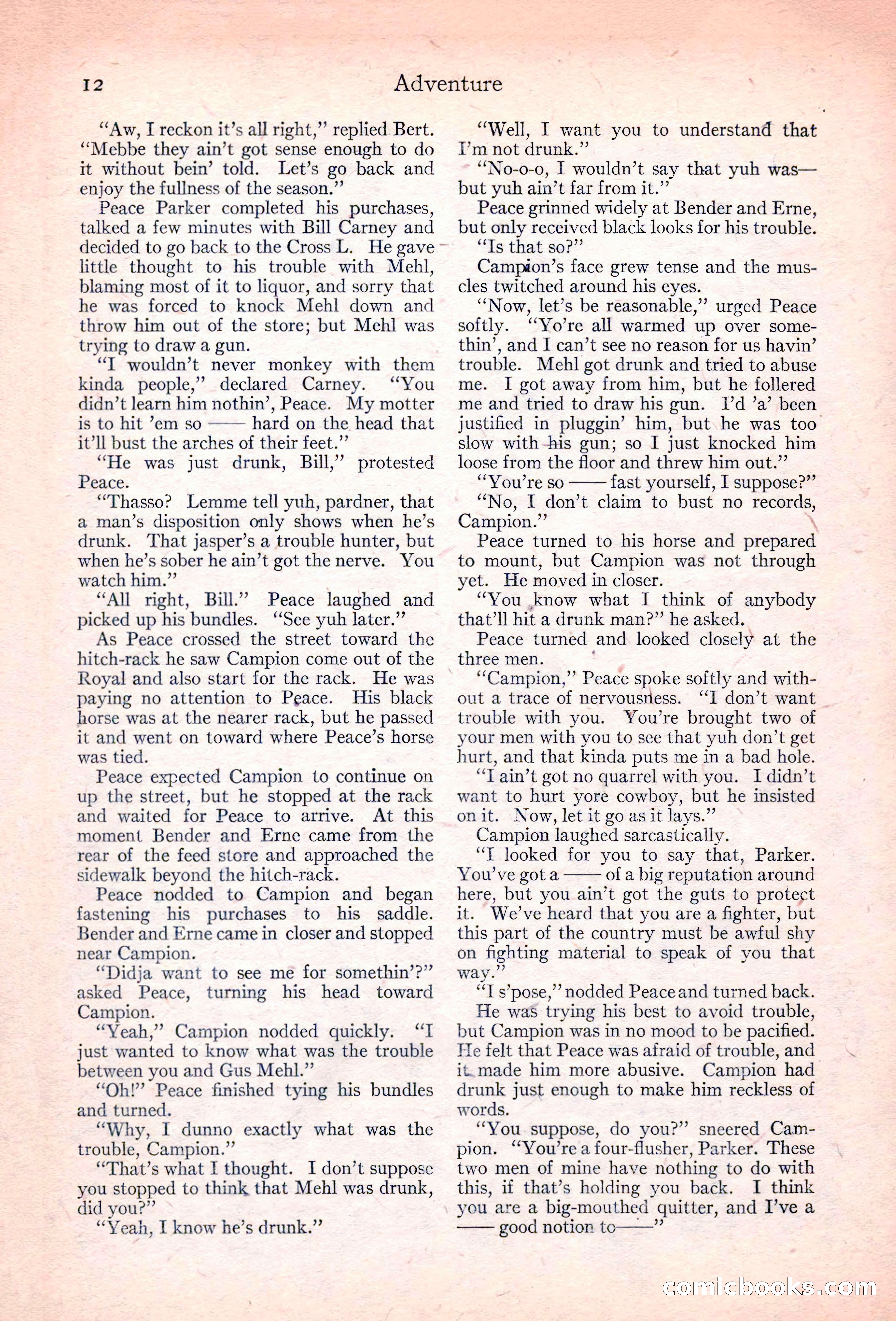 Adventure Magazine, November 10, 1923 — page 14 of 196