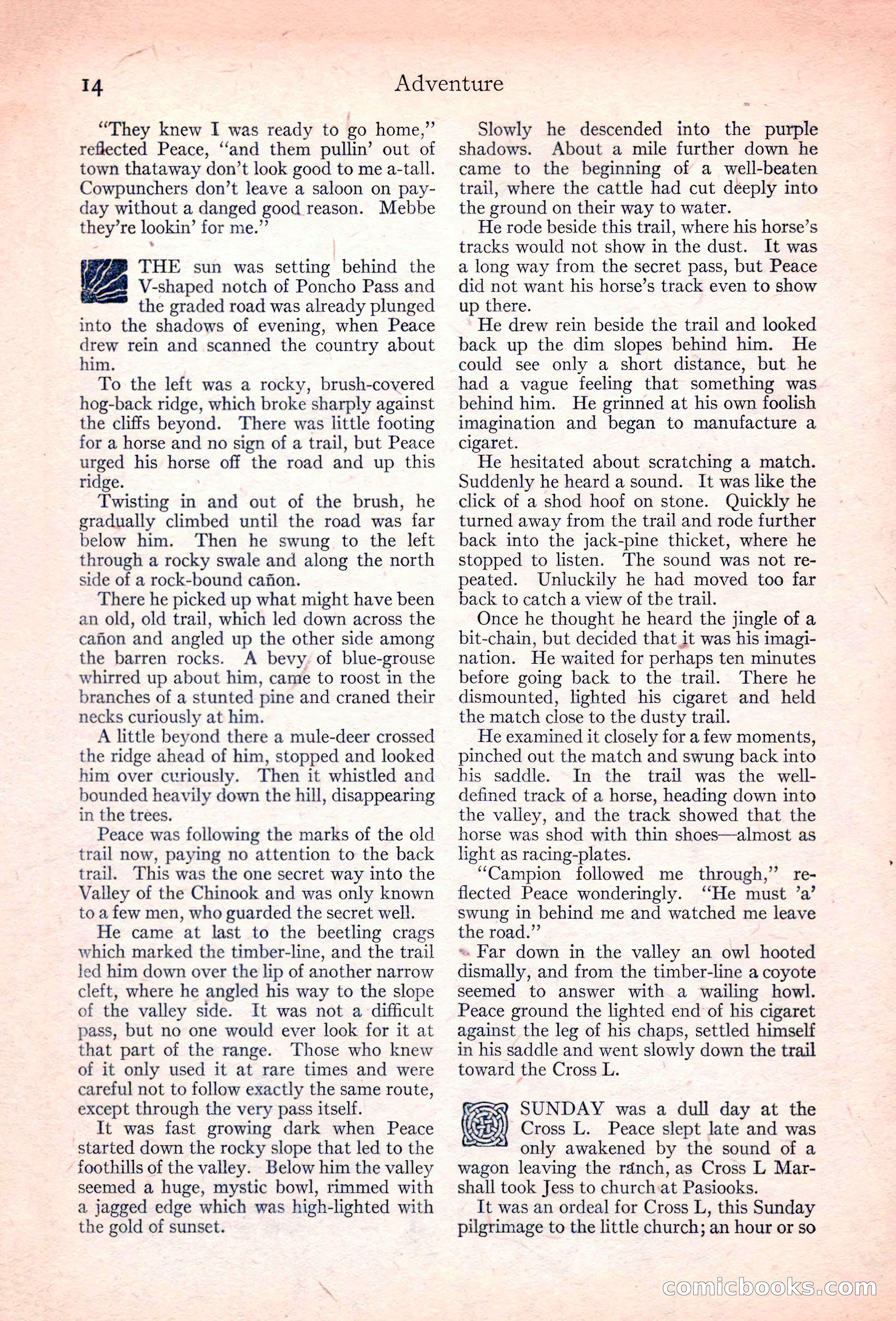 Adventure Magazine, November 10, 1923 — page 16 of 196
