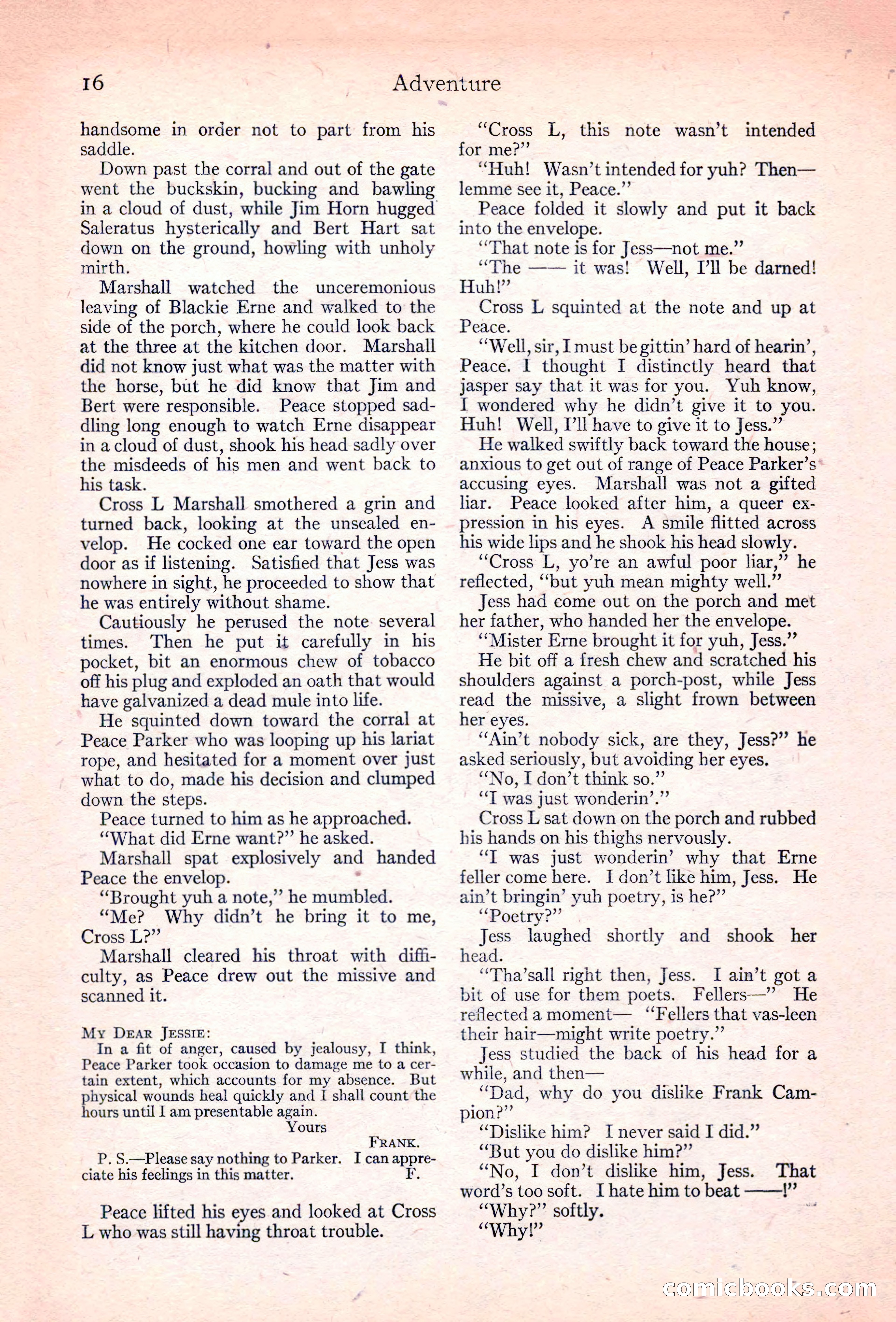 Adventure Magazine, November 10, 1923 — page 18 of 196