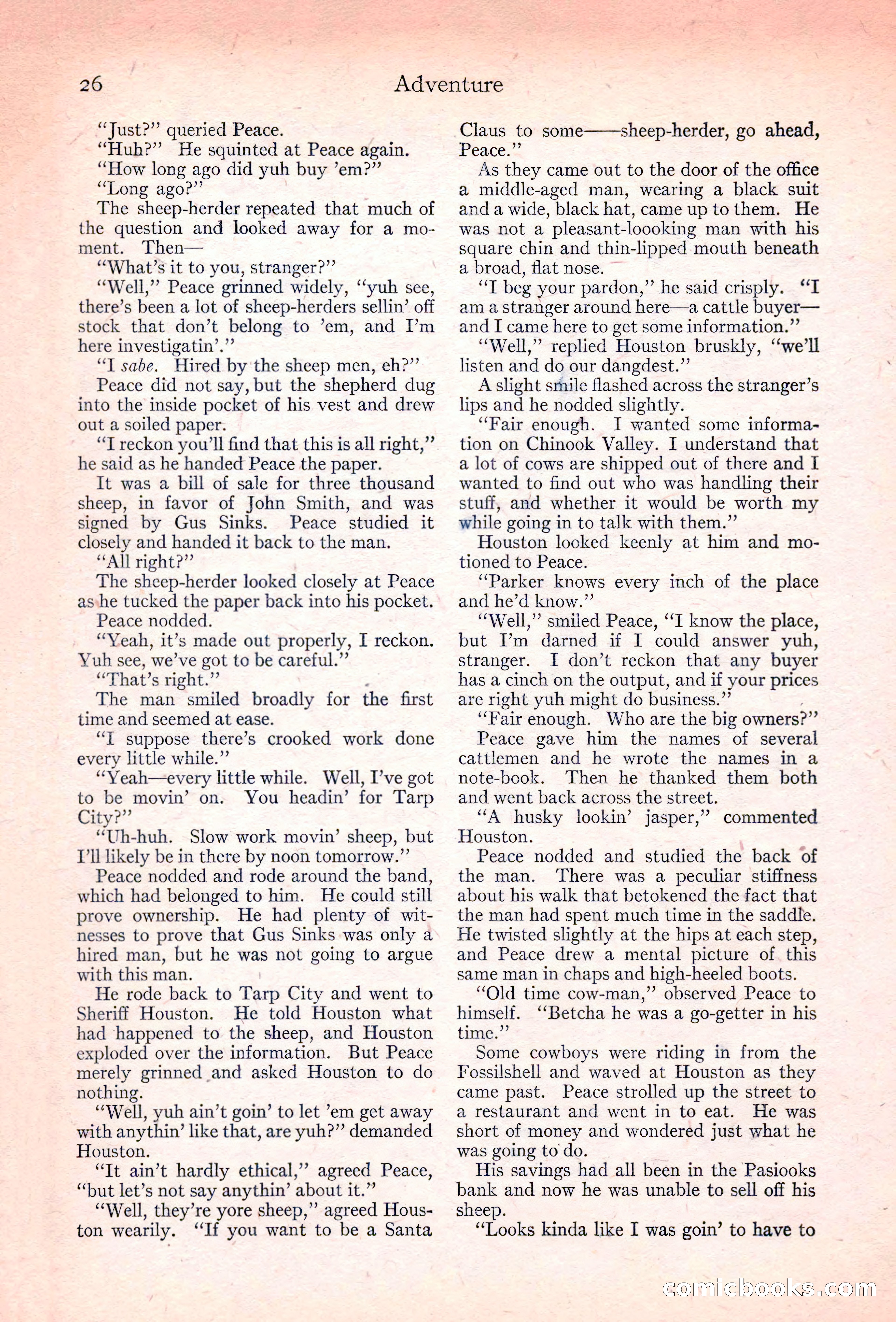 Adventure Magazine, November 10, 1923 — page 28 of 196