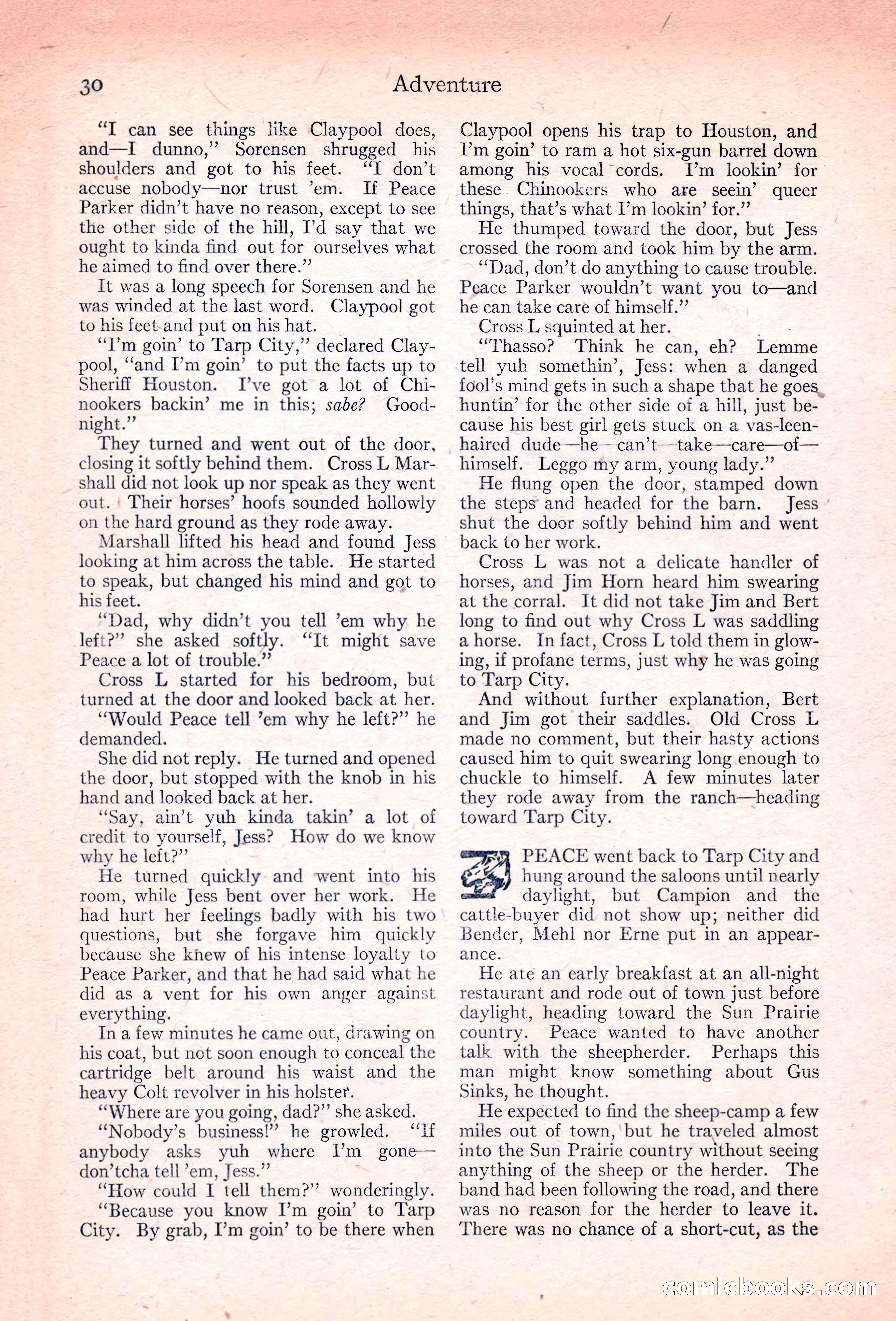 Adventure Magazine, November 10, 1923 — page 32 of 196