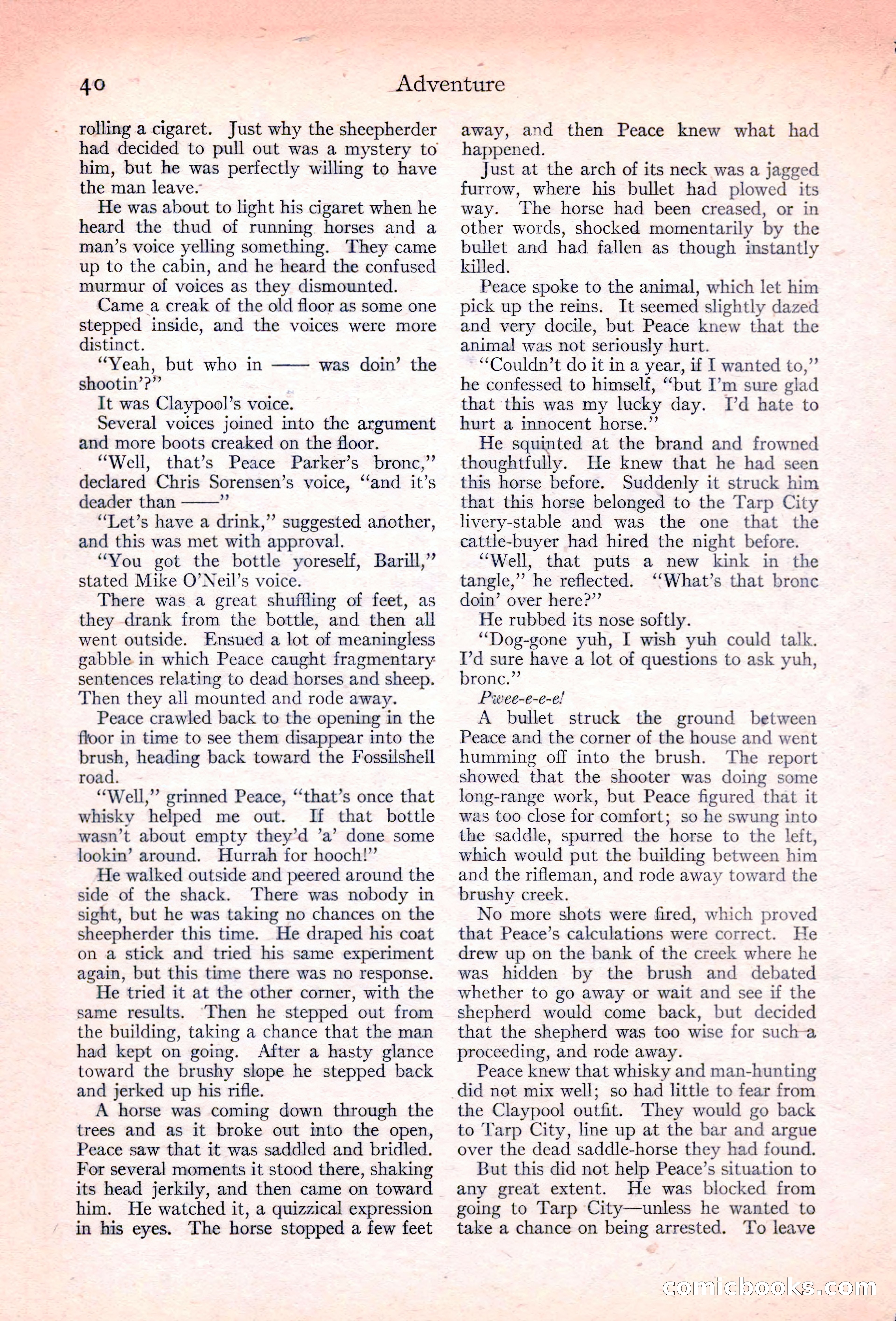 Adventure Magazine, November 10, 1923 — page 42 of 196