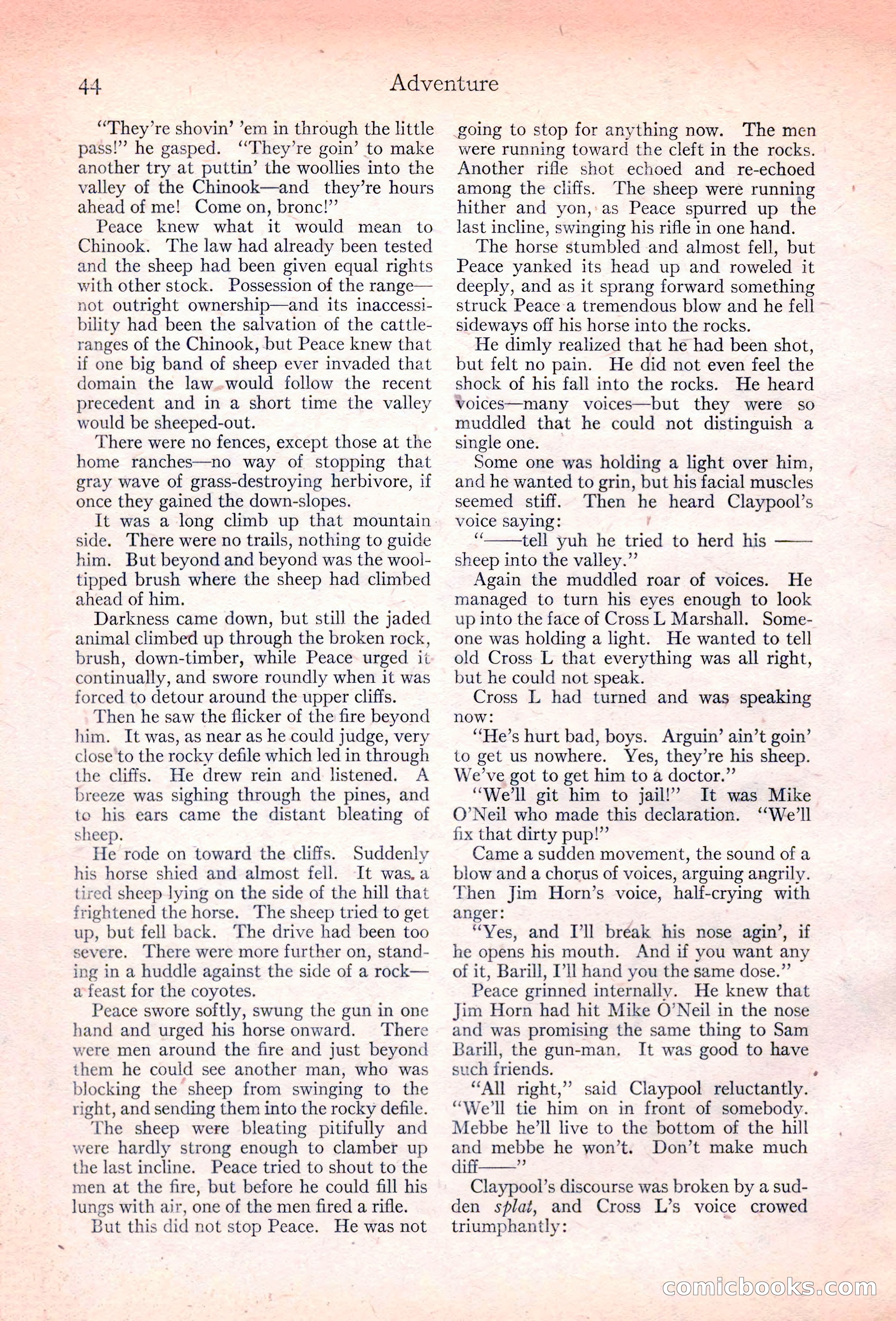 Adventure Magazine, November 10, 1923 — page 46 of 196