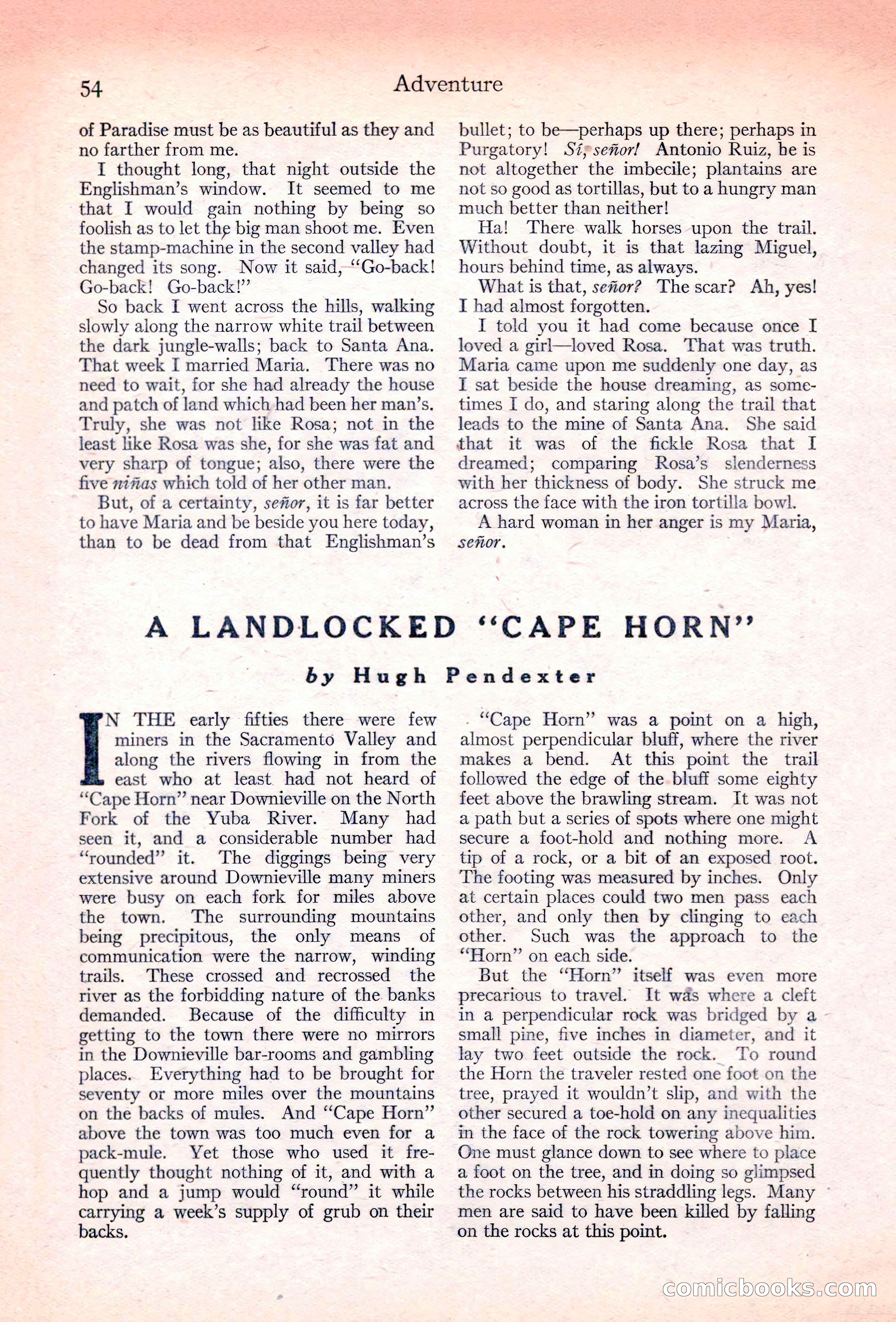 Adventure Magazine, November 10, 1923 — page 56 of 196