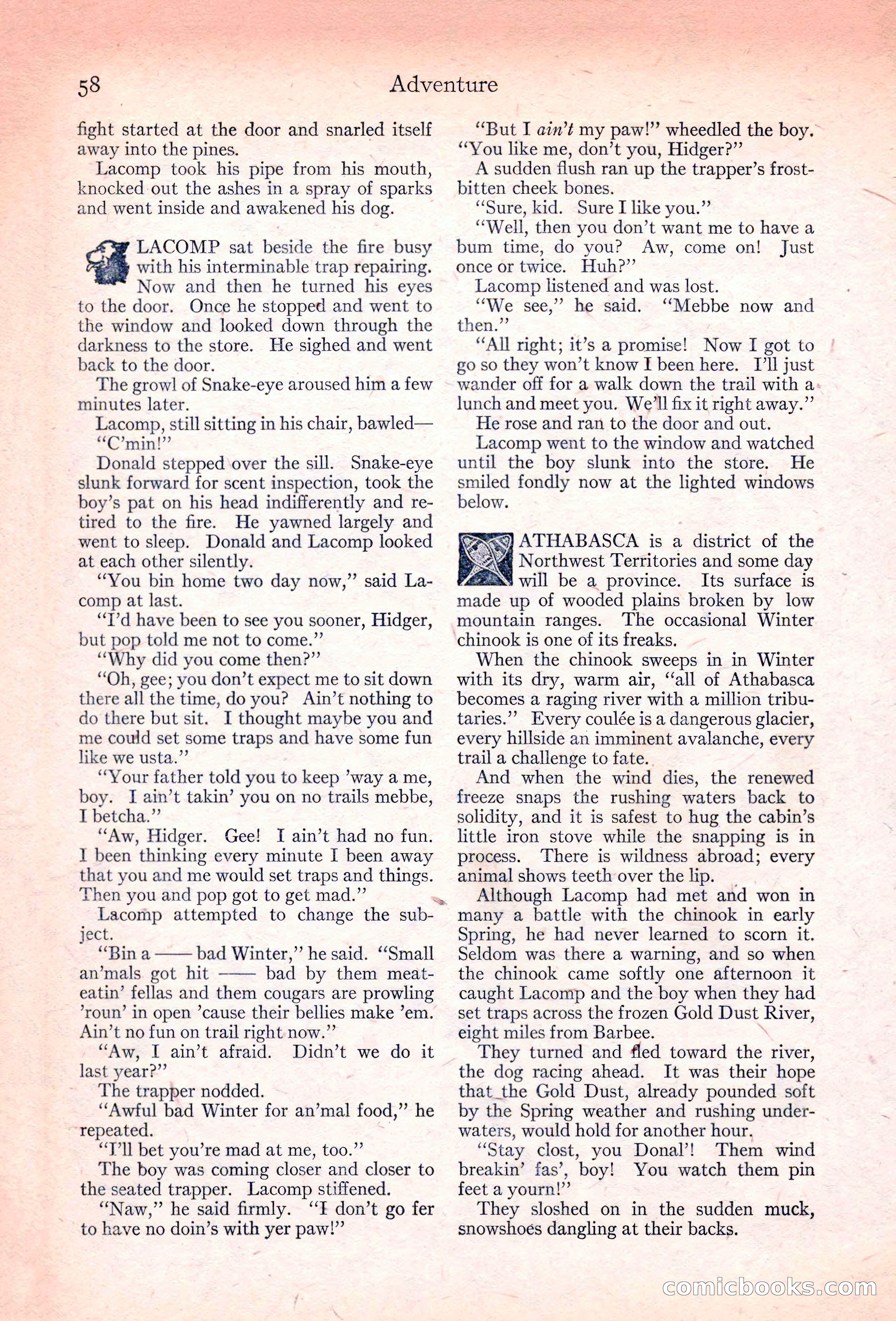 Adventure Magazine, November 10, 1923 — page 60 of 196