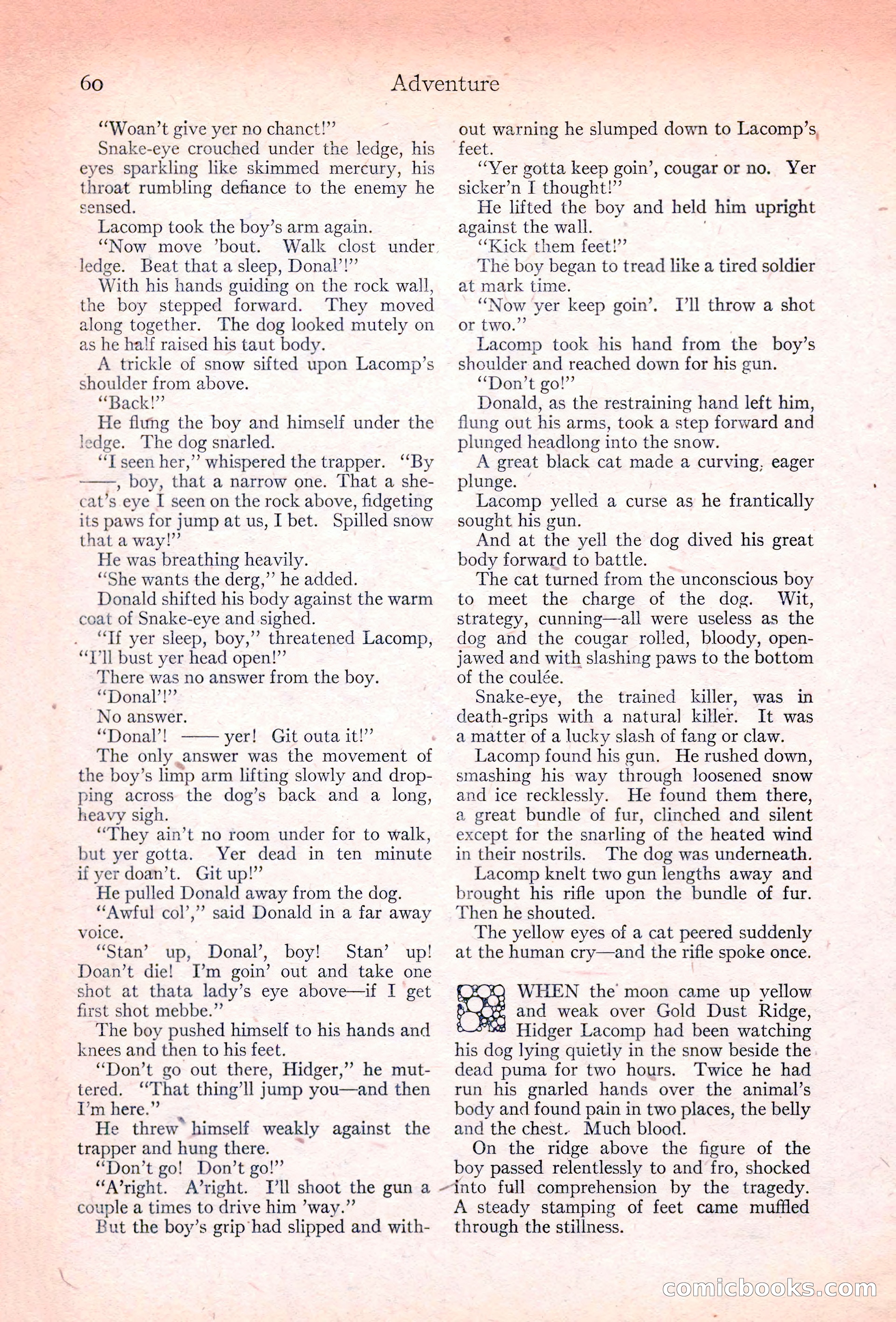 Adventure Magazine, November 10, 1923 — page 62 of 196