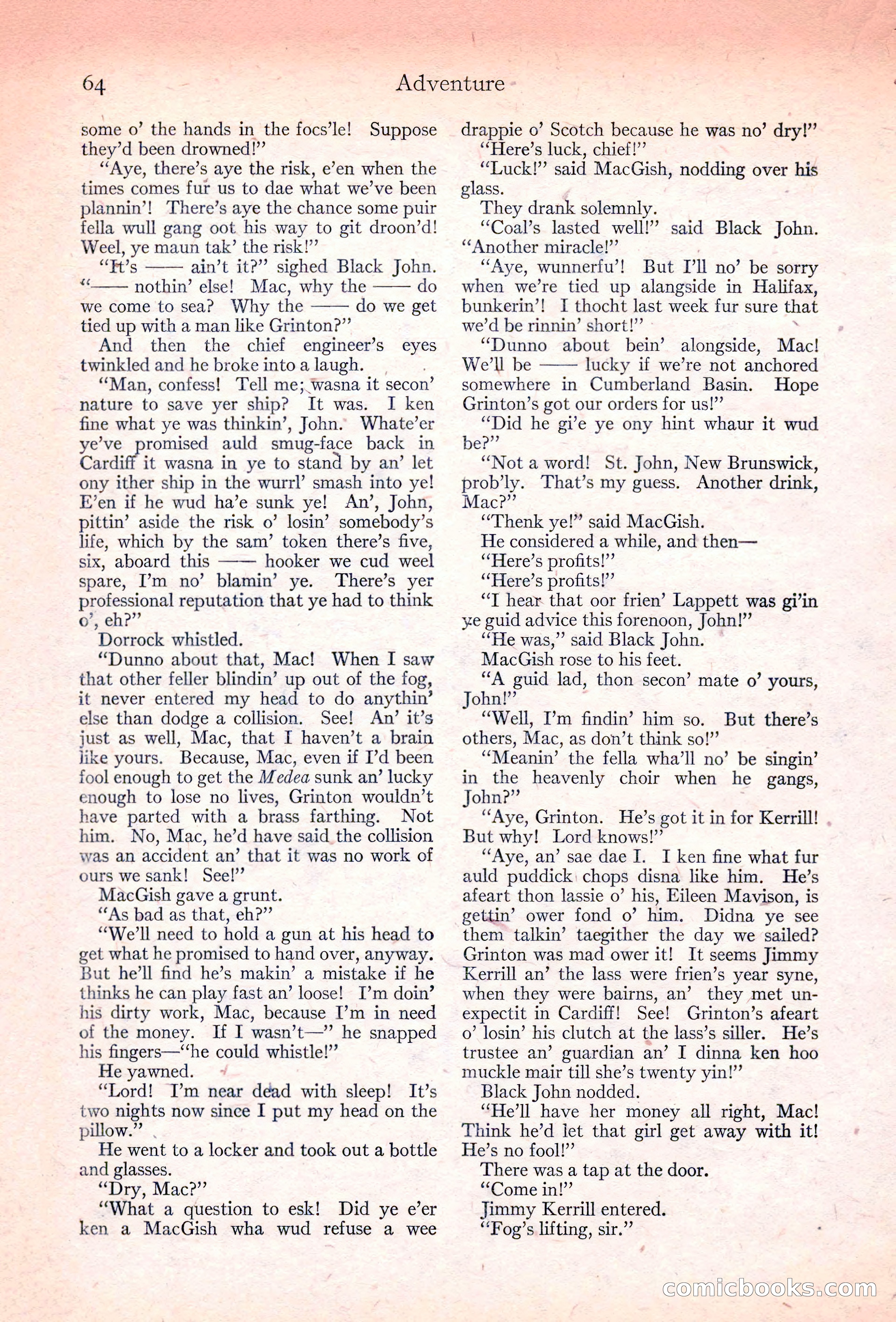 Adventure Magazine, November 10, 1923 — page 66 of 196