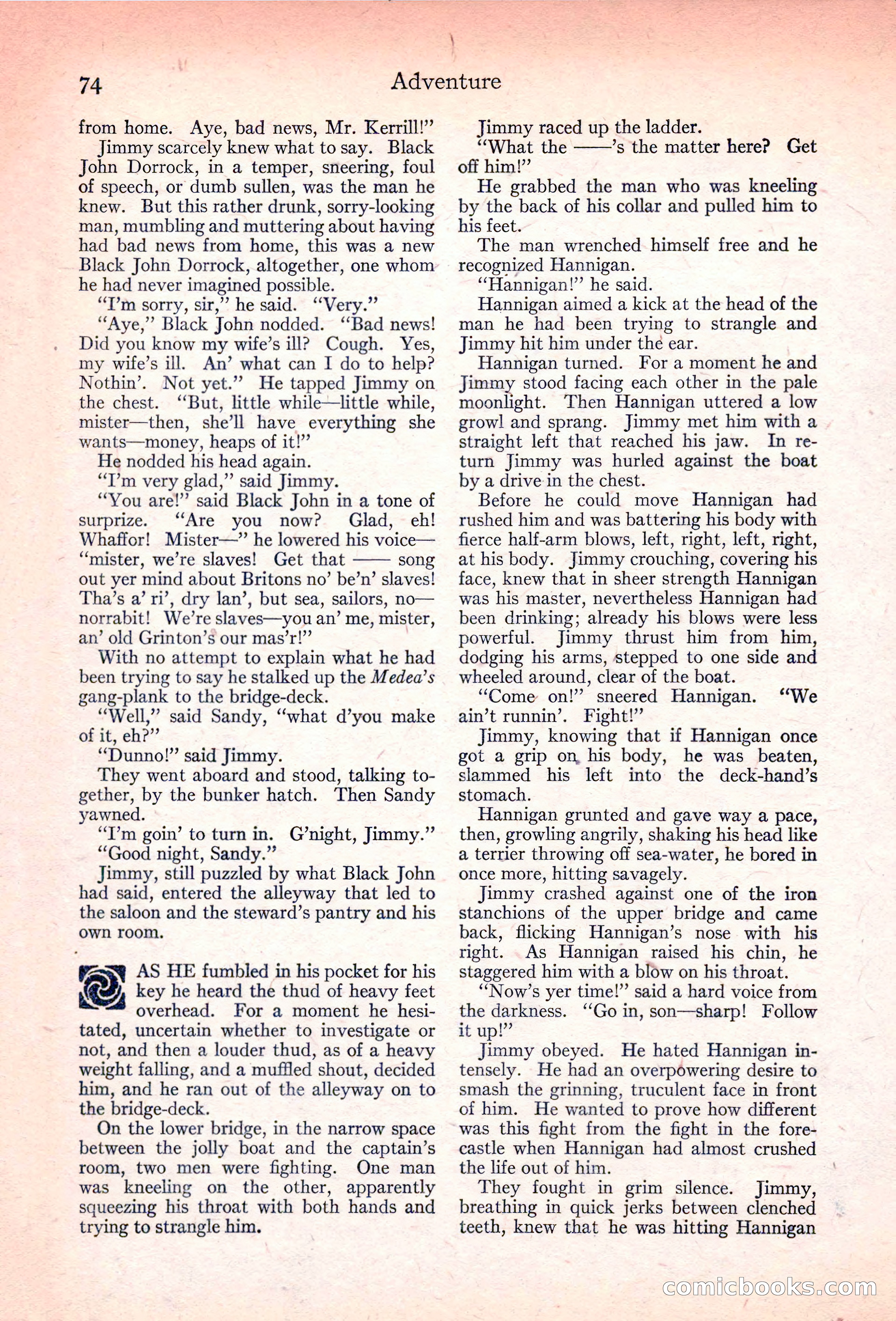 Adventure Magazine, November 10, 1923 — page 76 of 196