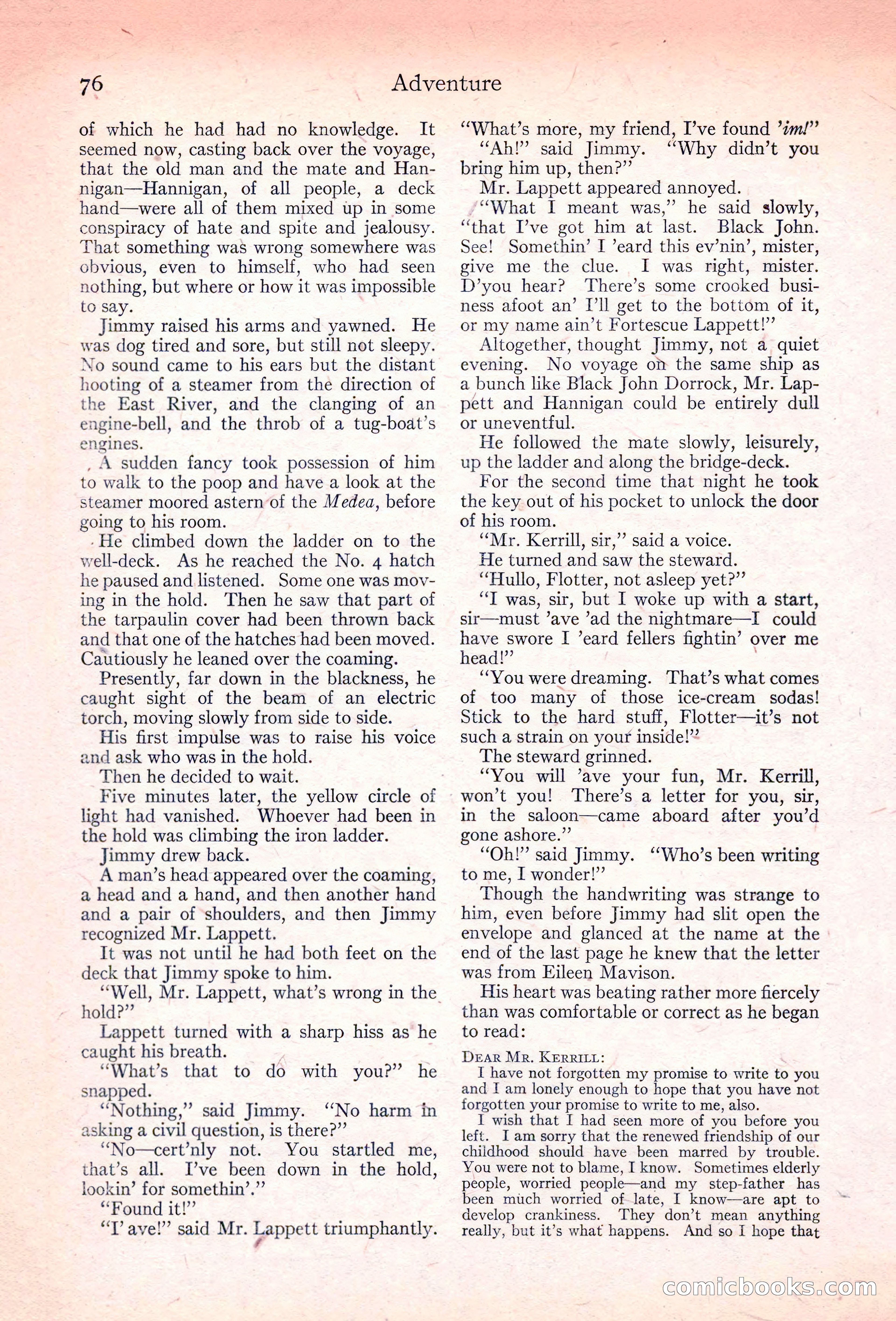 Adventure Magazine, November 10, 1923 — page 78 of 196