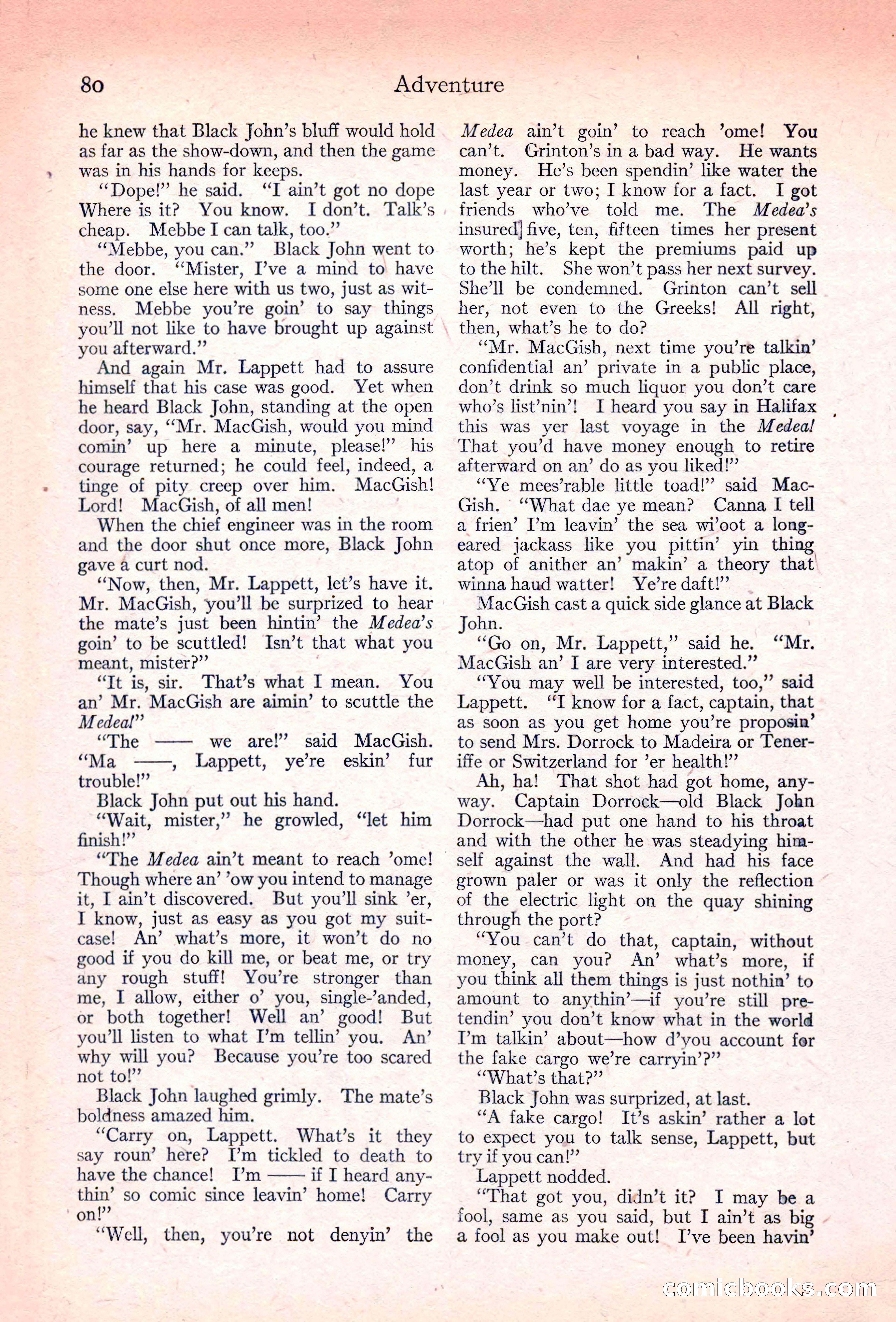 Adventure Magazine, November 10, 1923 — page 82 of 196