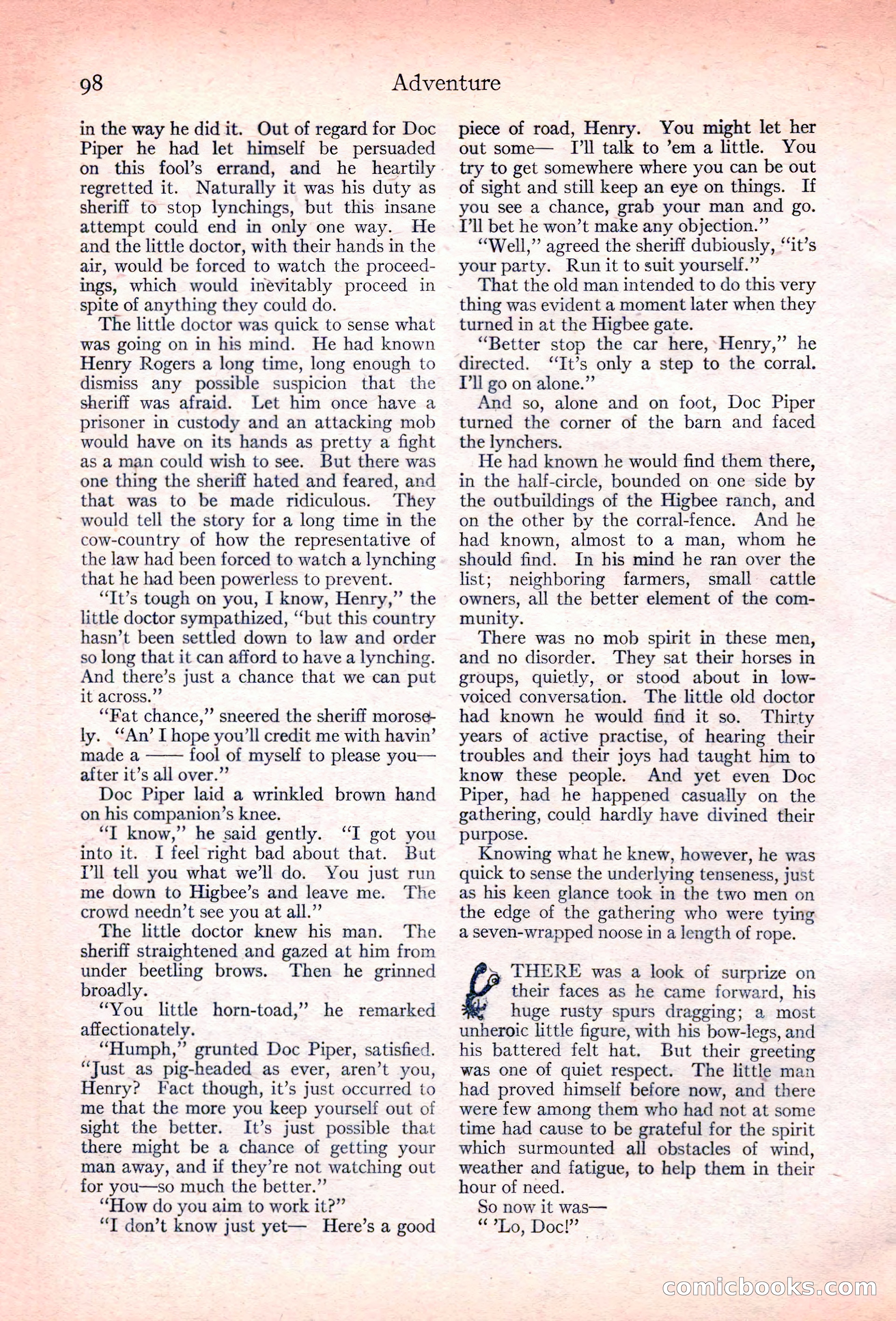 Adventure Magazine, November 10, 1923 — page 100 of 196