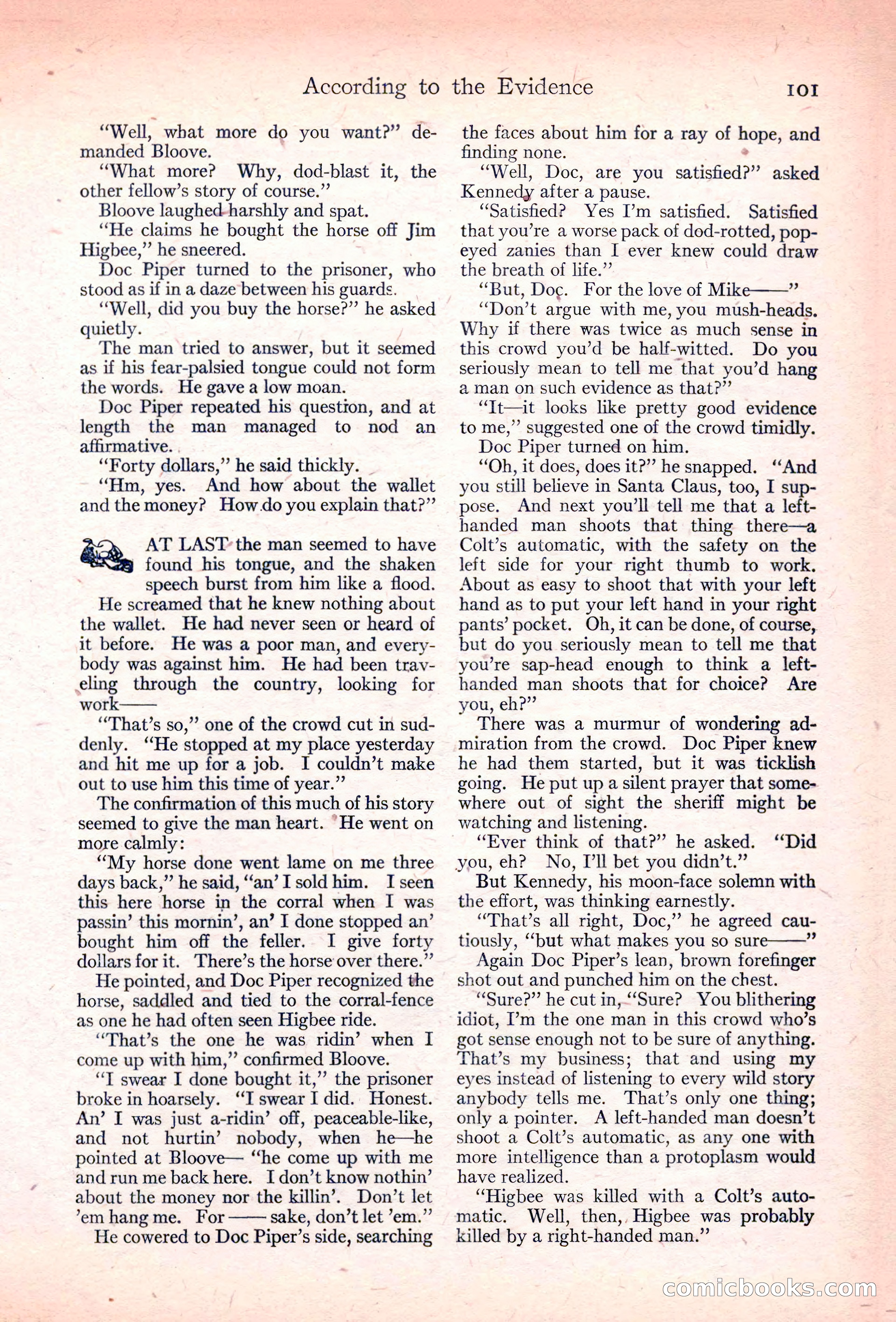 Adventure Magazine, November 10, 1923 — page 103 of 196