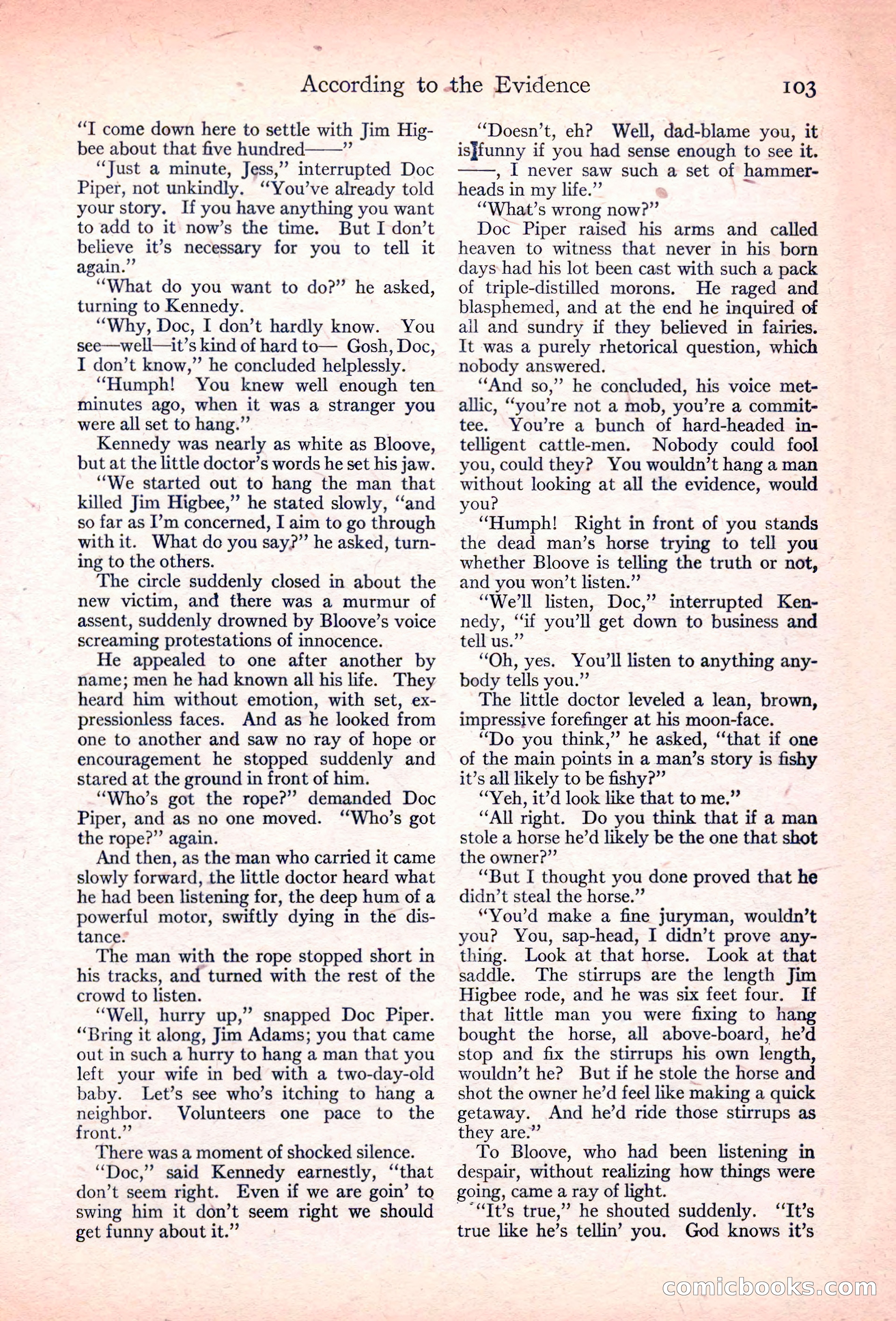 Adventure Magazine, November 10, 1923 — page 105 of 196