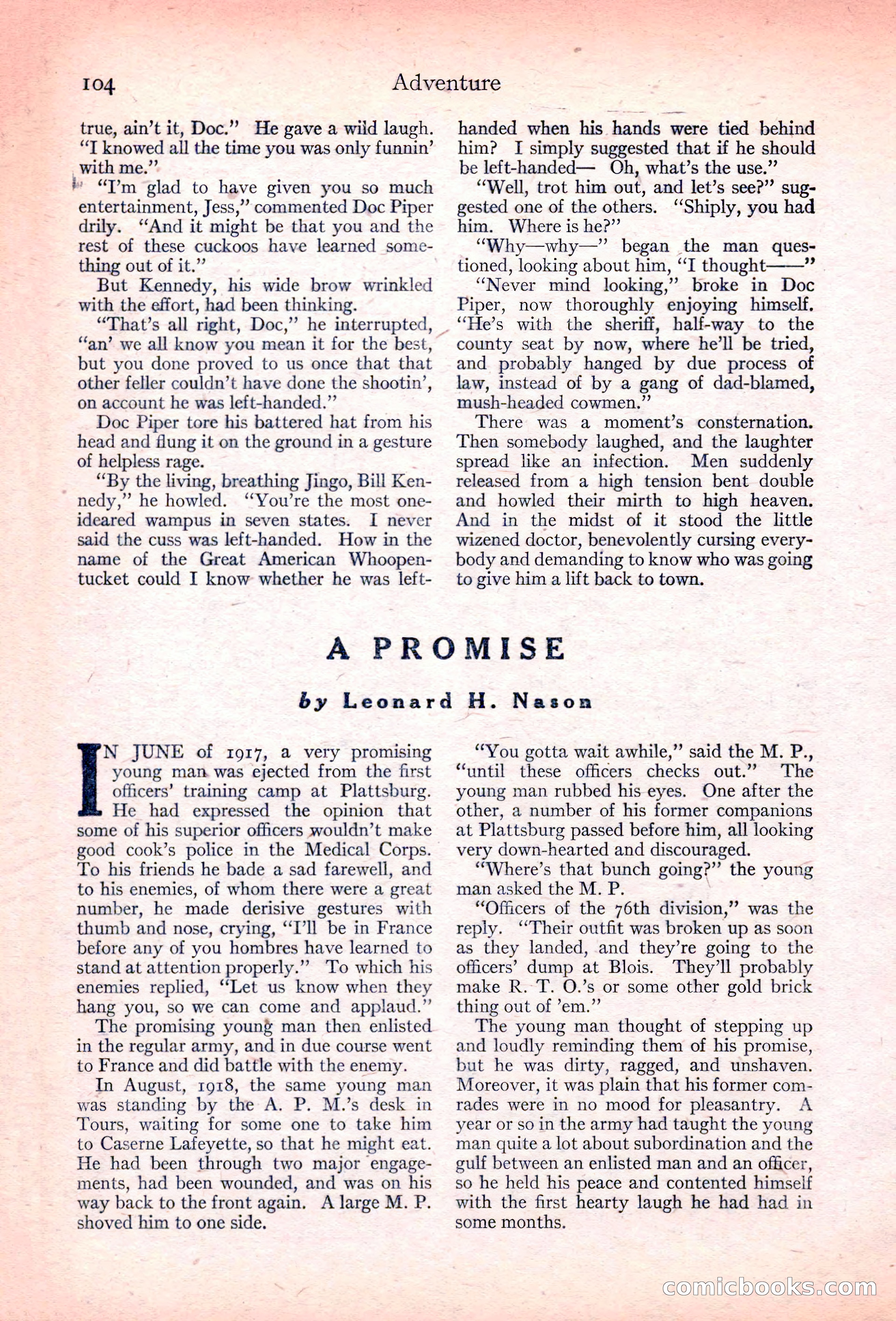 Adventure Magazine, November 10, 1923 — page 106 of 196
