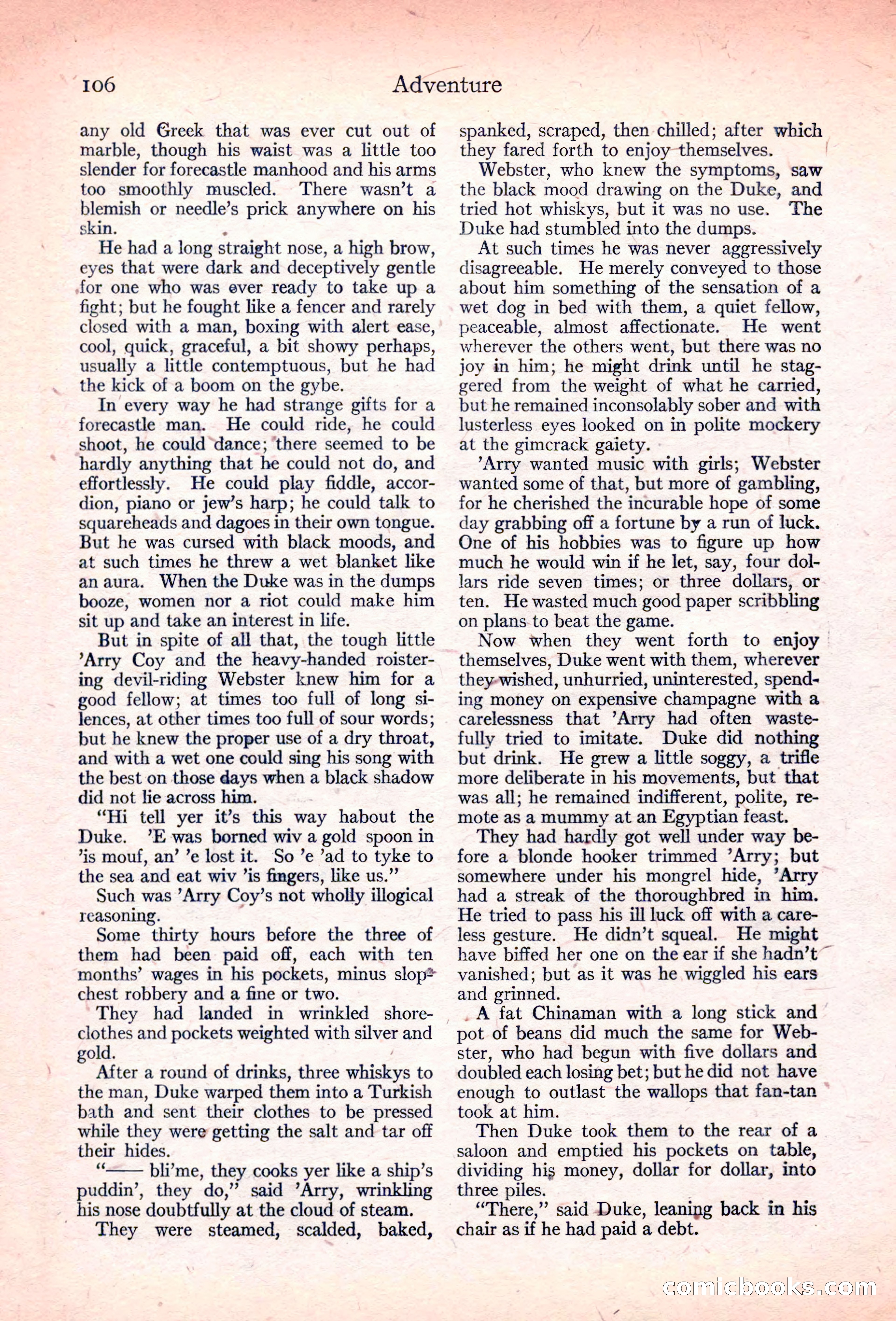 Adventure Magazine, November 10, 1923 — page 108 of 196