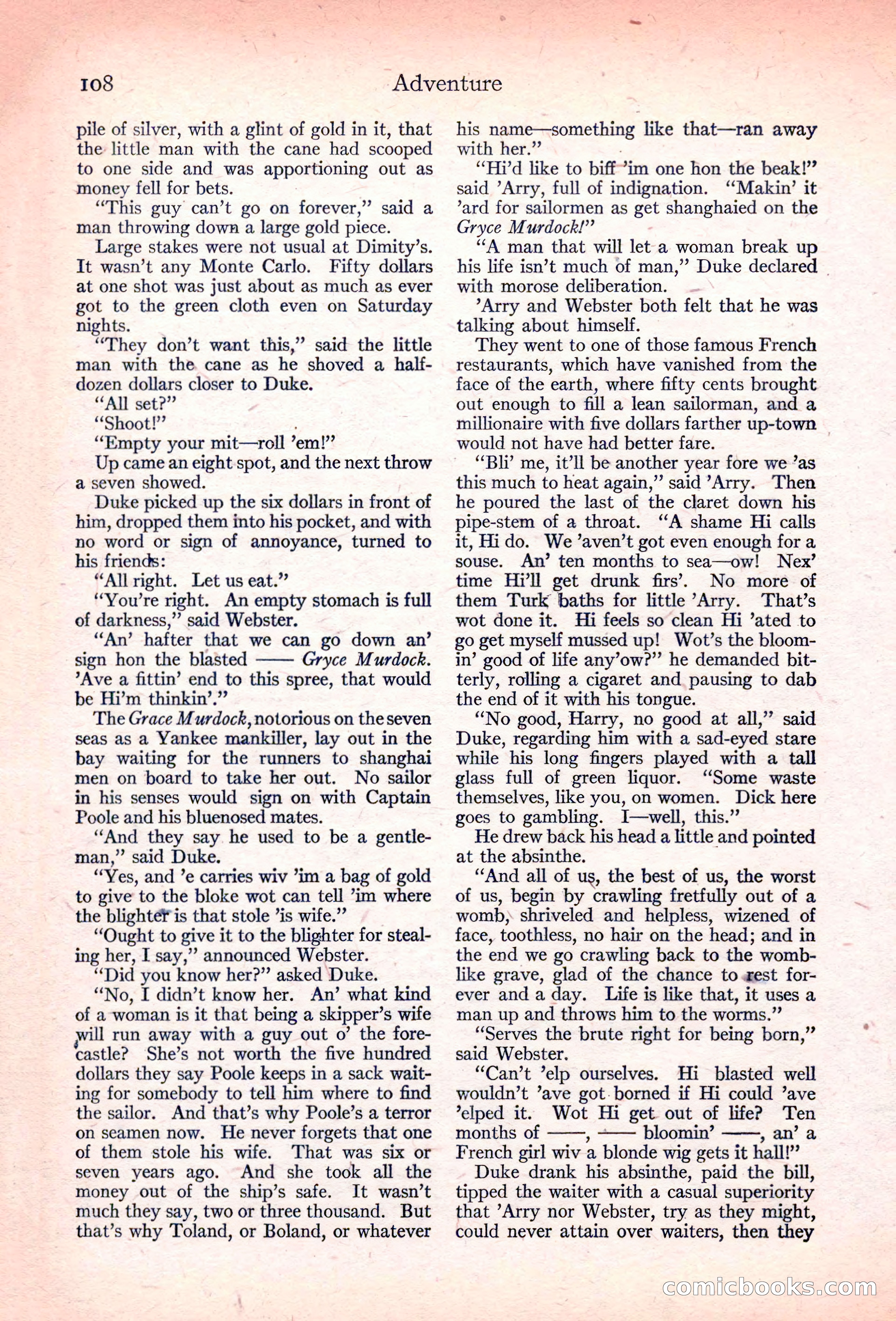 Adventure Magazine, November 10, 1923 — page 110 of 196