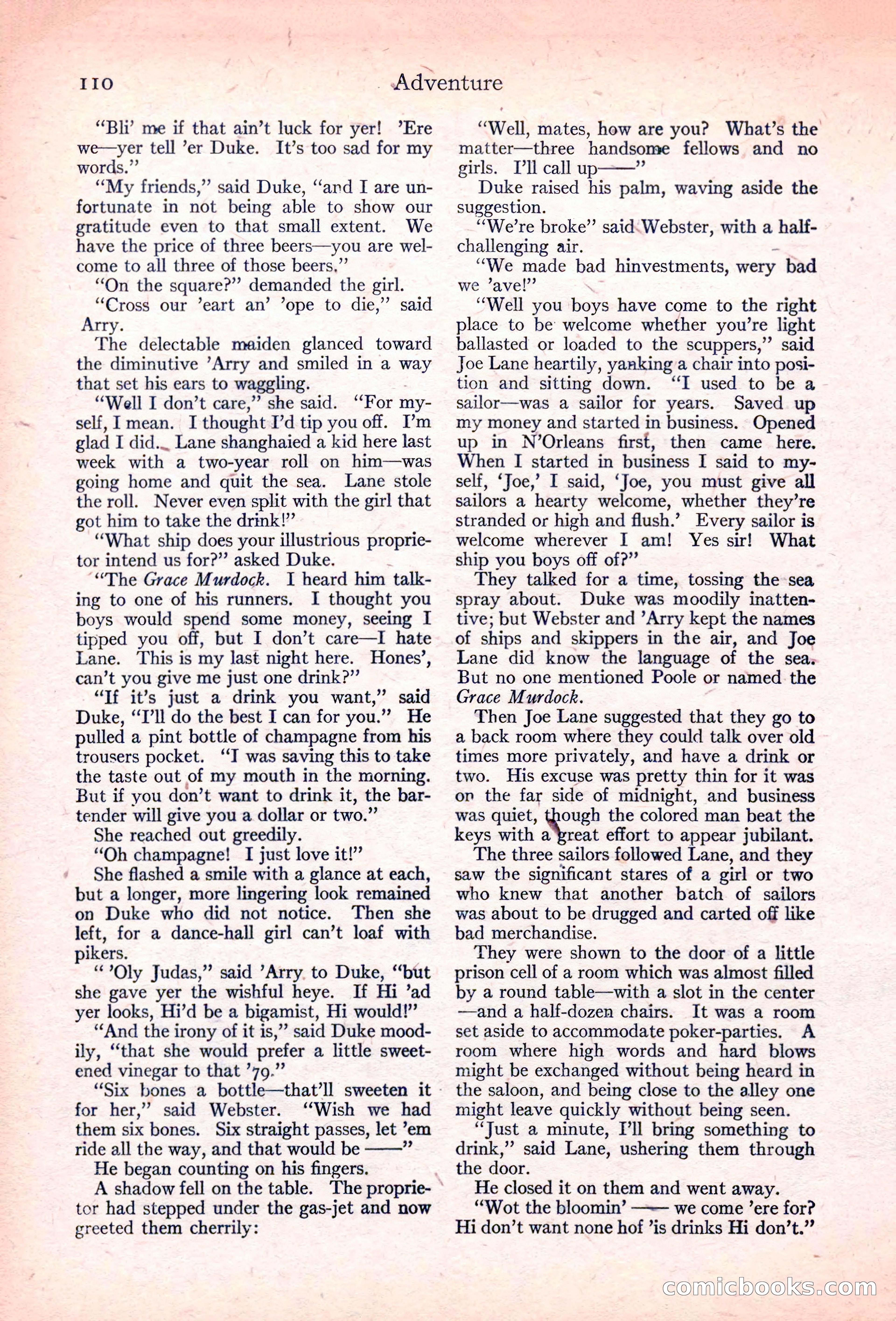 Adventure Magazine, November 10, 1923 — page 112 of 196