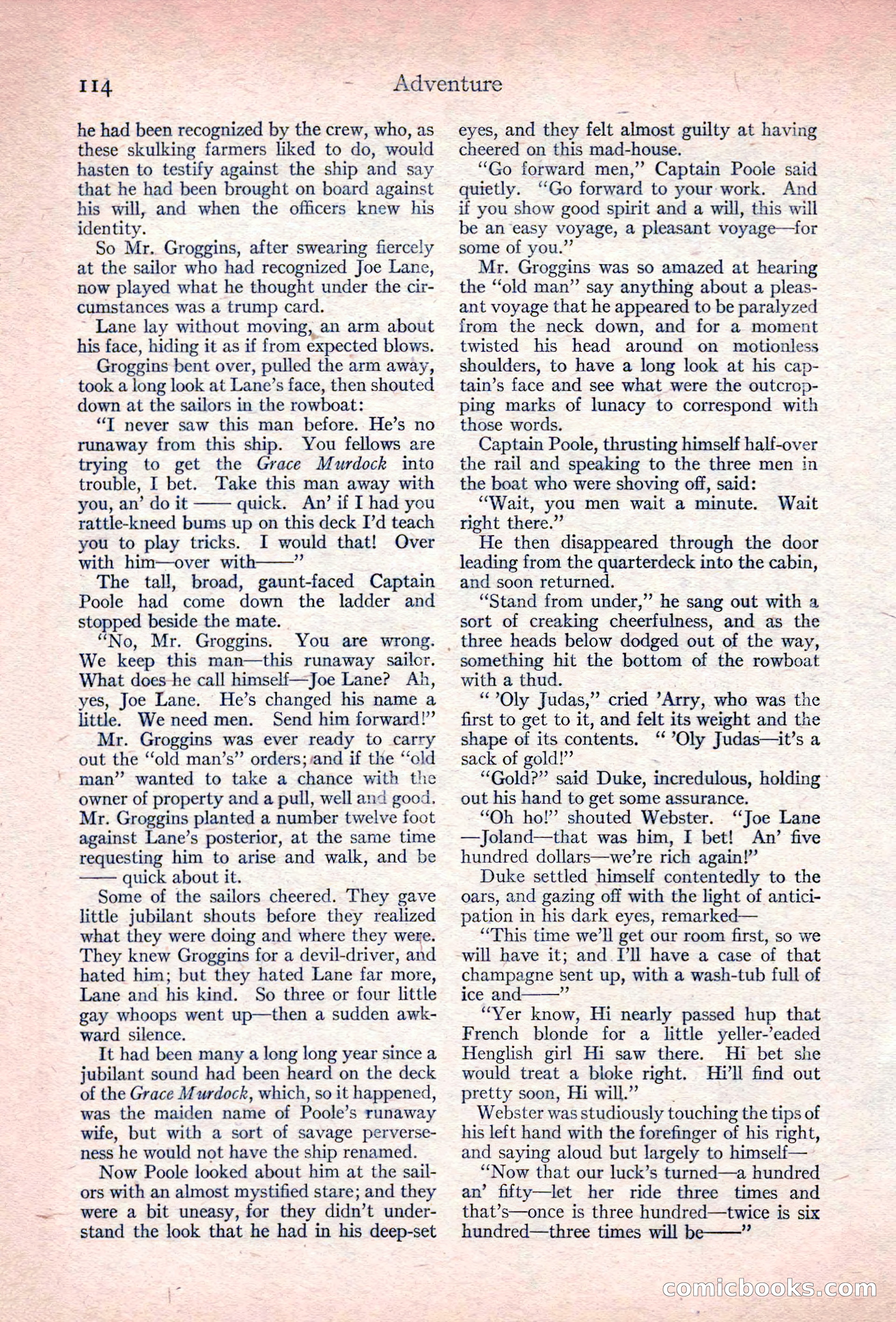 Adventure Magazine, November 10, 1923 — page 116 of 196