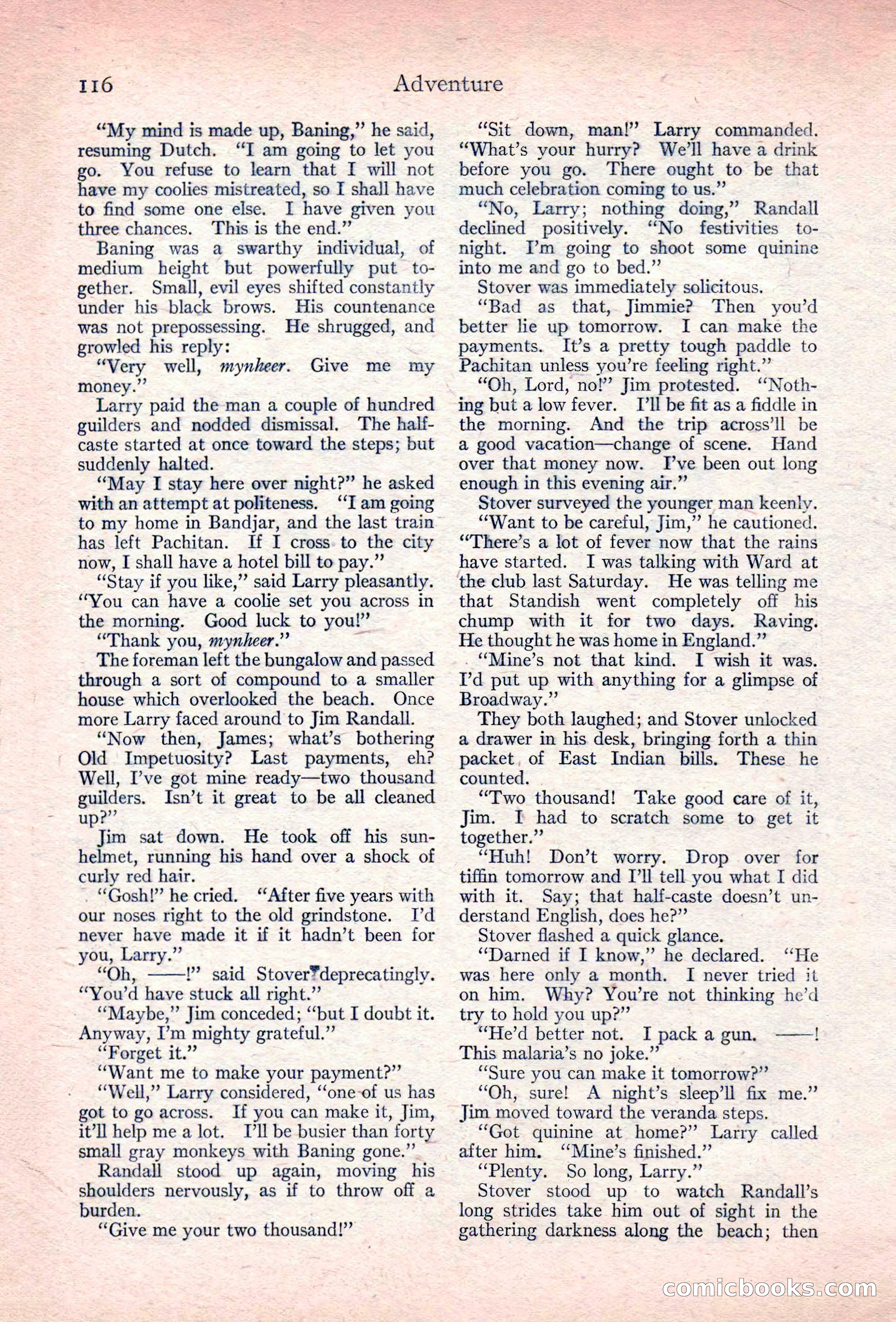 Adventure Magazine, November 10, 1923 — page 118 of 196