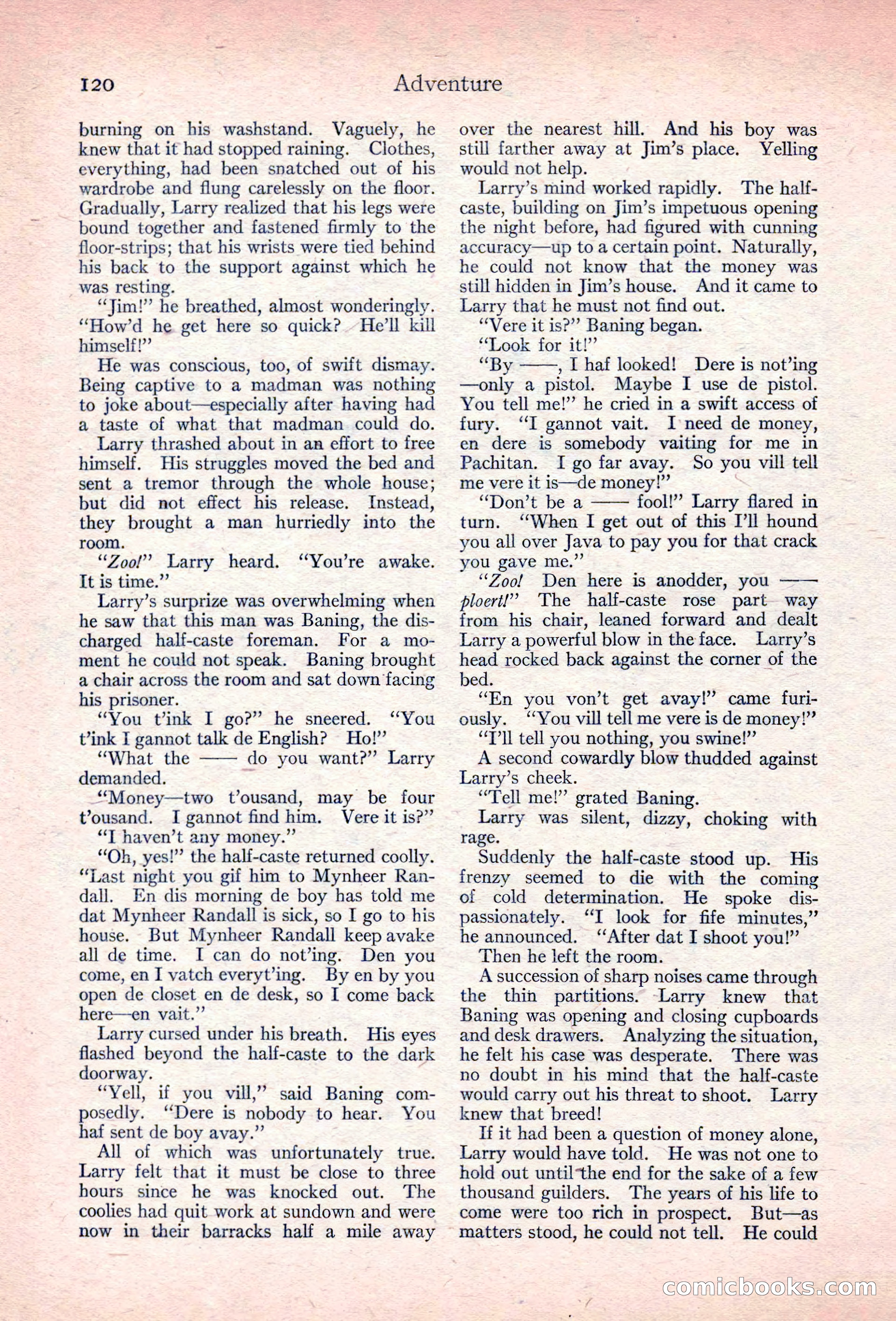 Adventure Magazine, November 10, 1923 — page 122 of 196