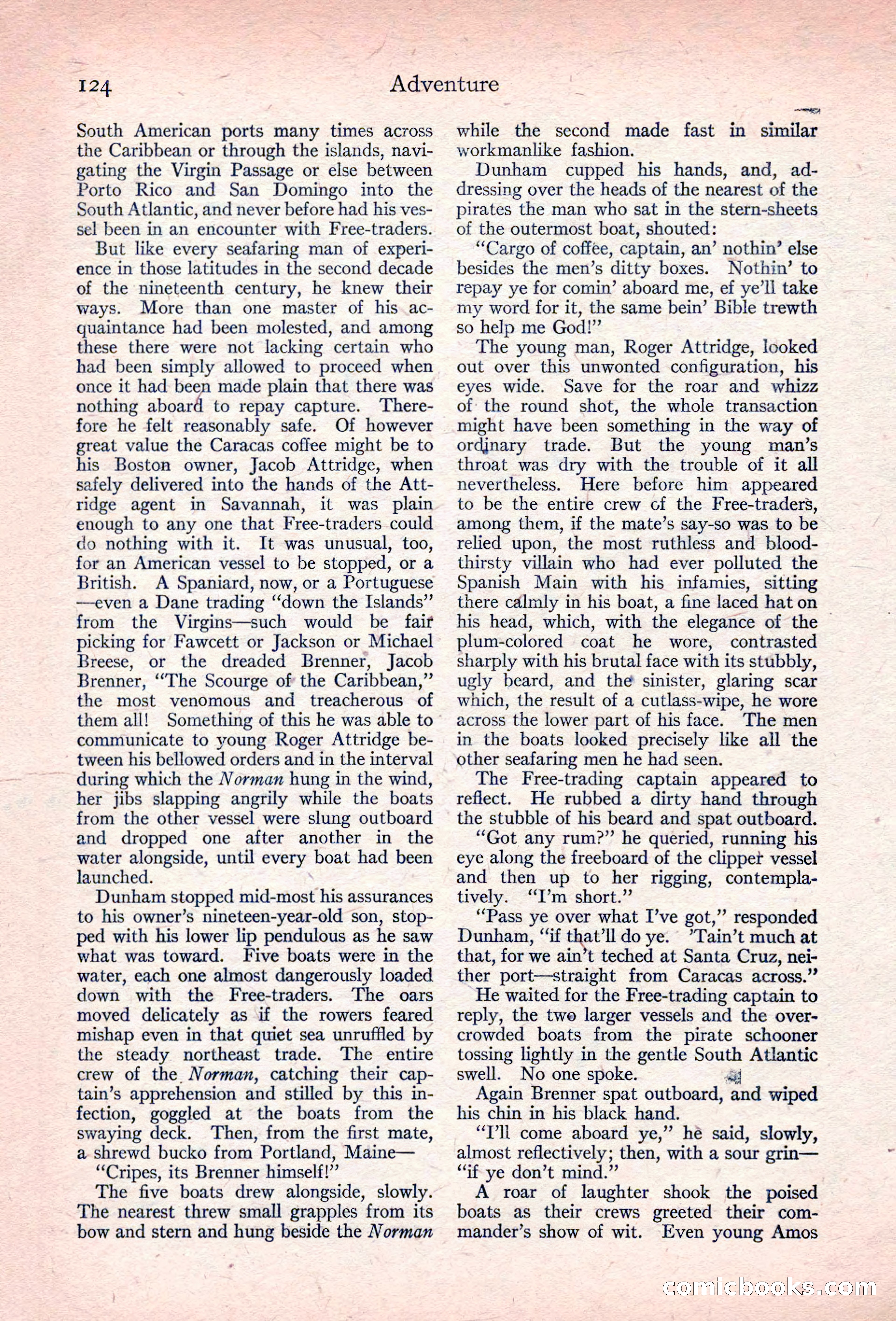 Adventure Magazine, November 10, 1923 — page 126 of 196