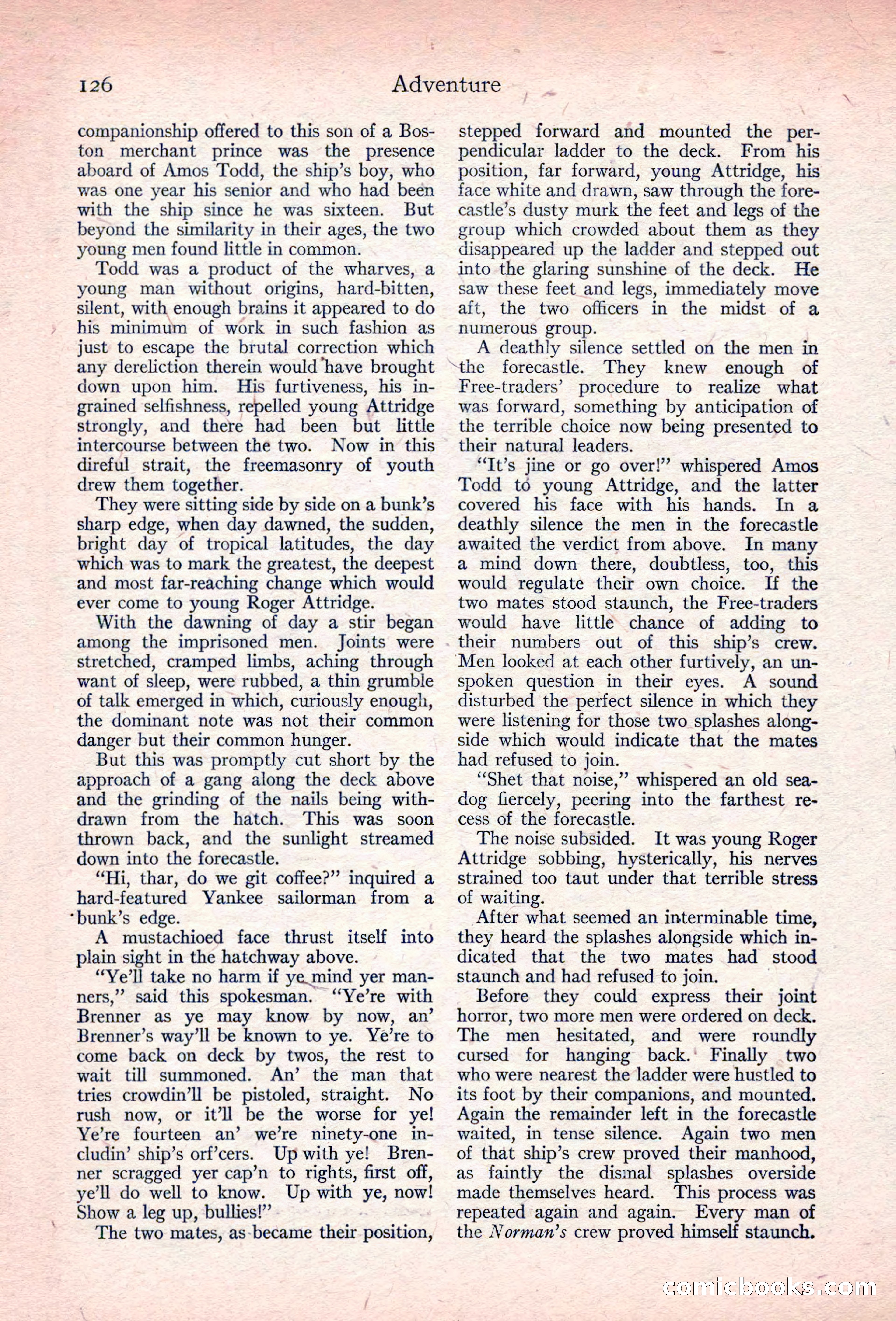 Adventure Magazine, November 10, 1923 — page 128 of 196