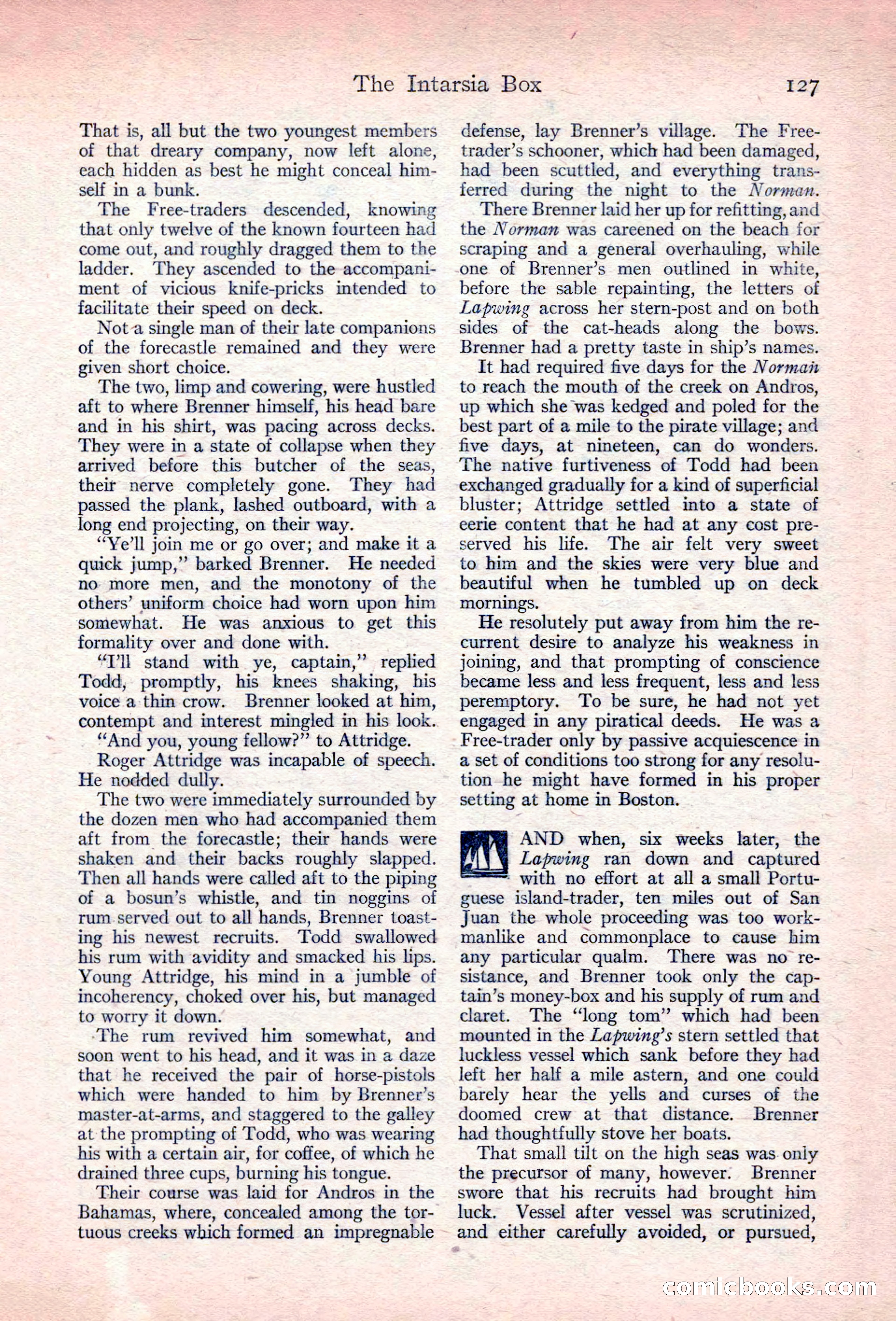Adventure Magazine, November 10, 1923 — page 129 of 196