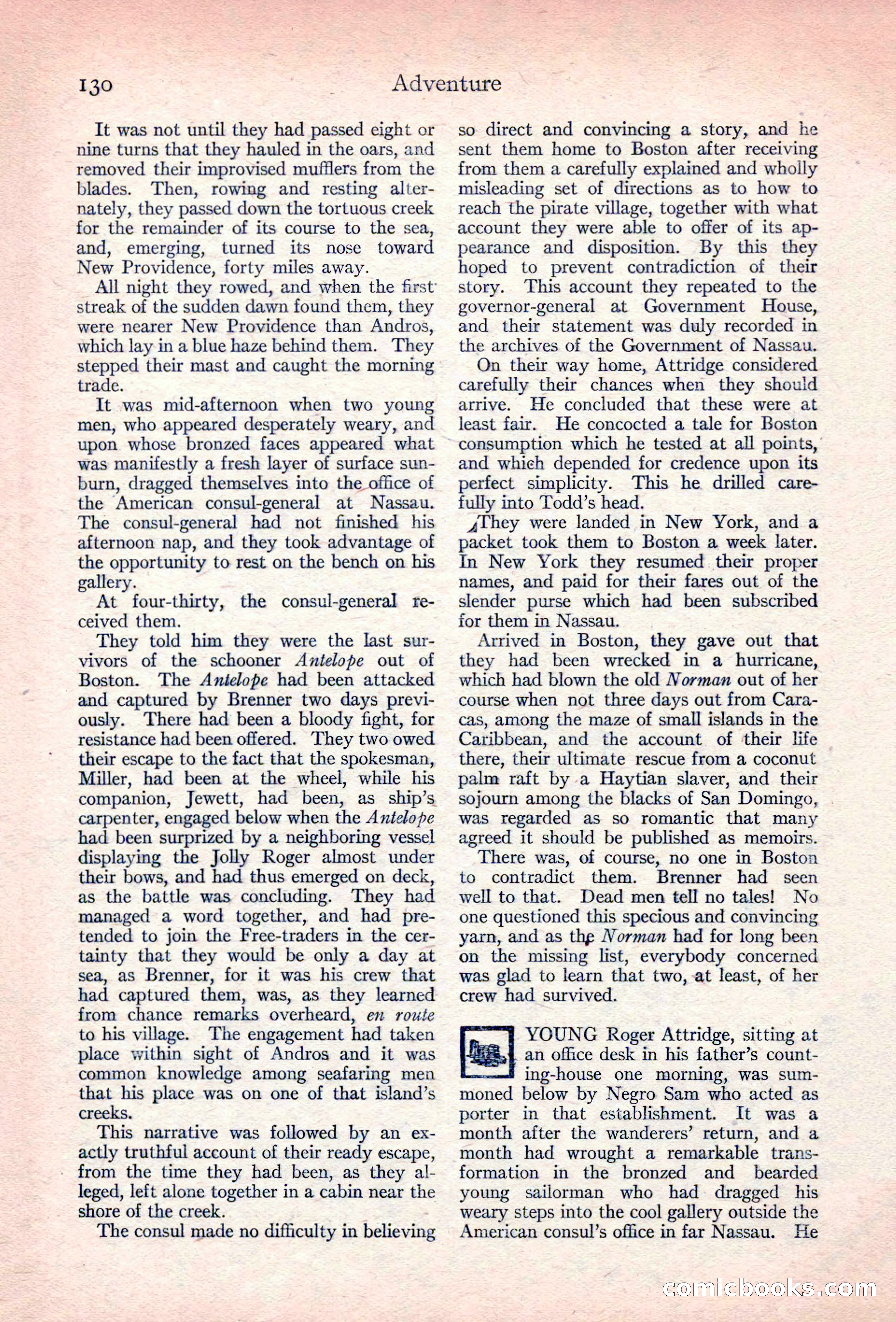 Adventure Magazine, November 10, 1923 — page 132 of 196