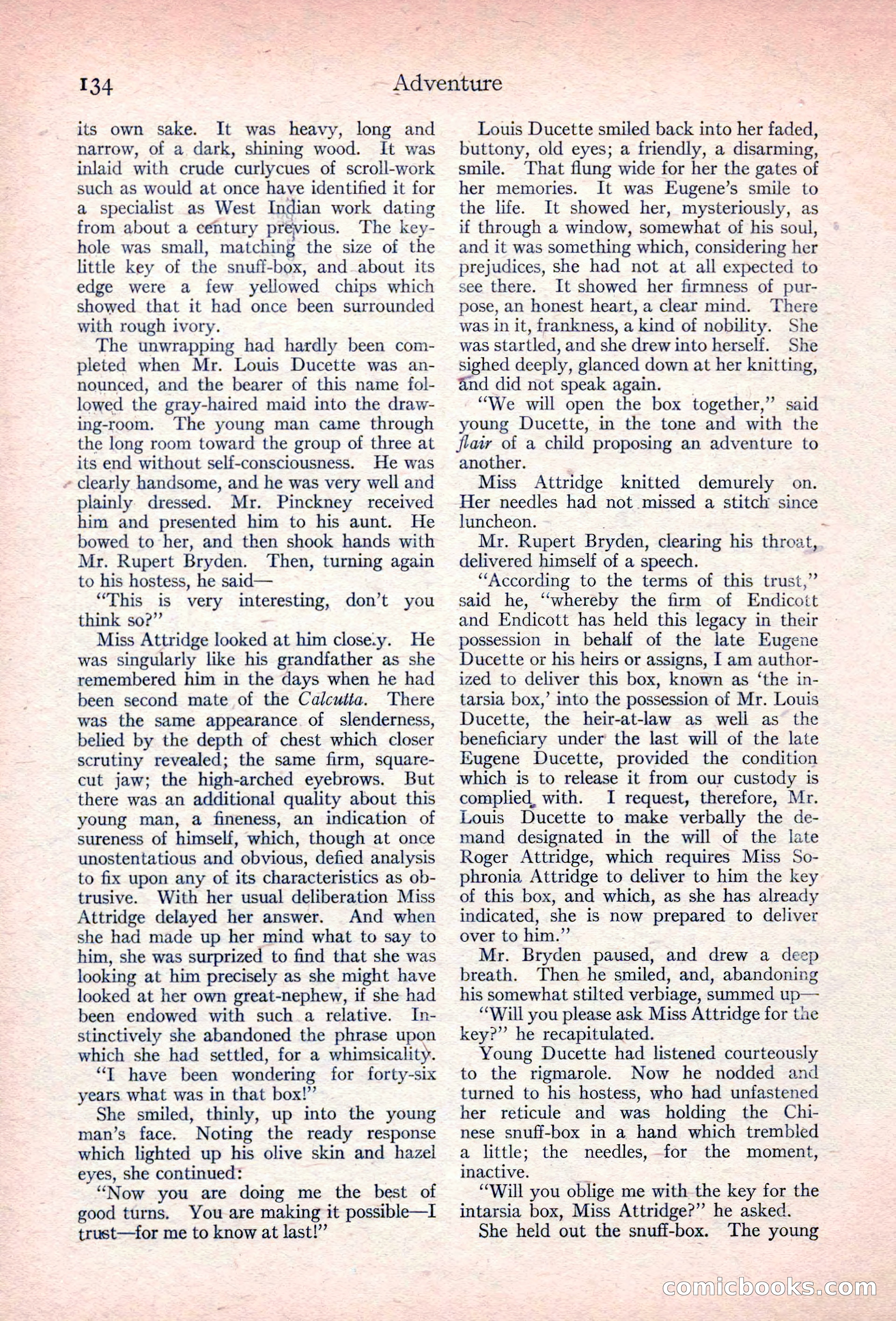 Adventure Magazine, November 10, 1923 — page 136 of 196