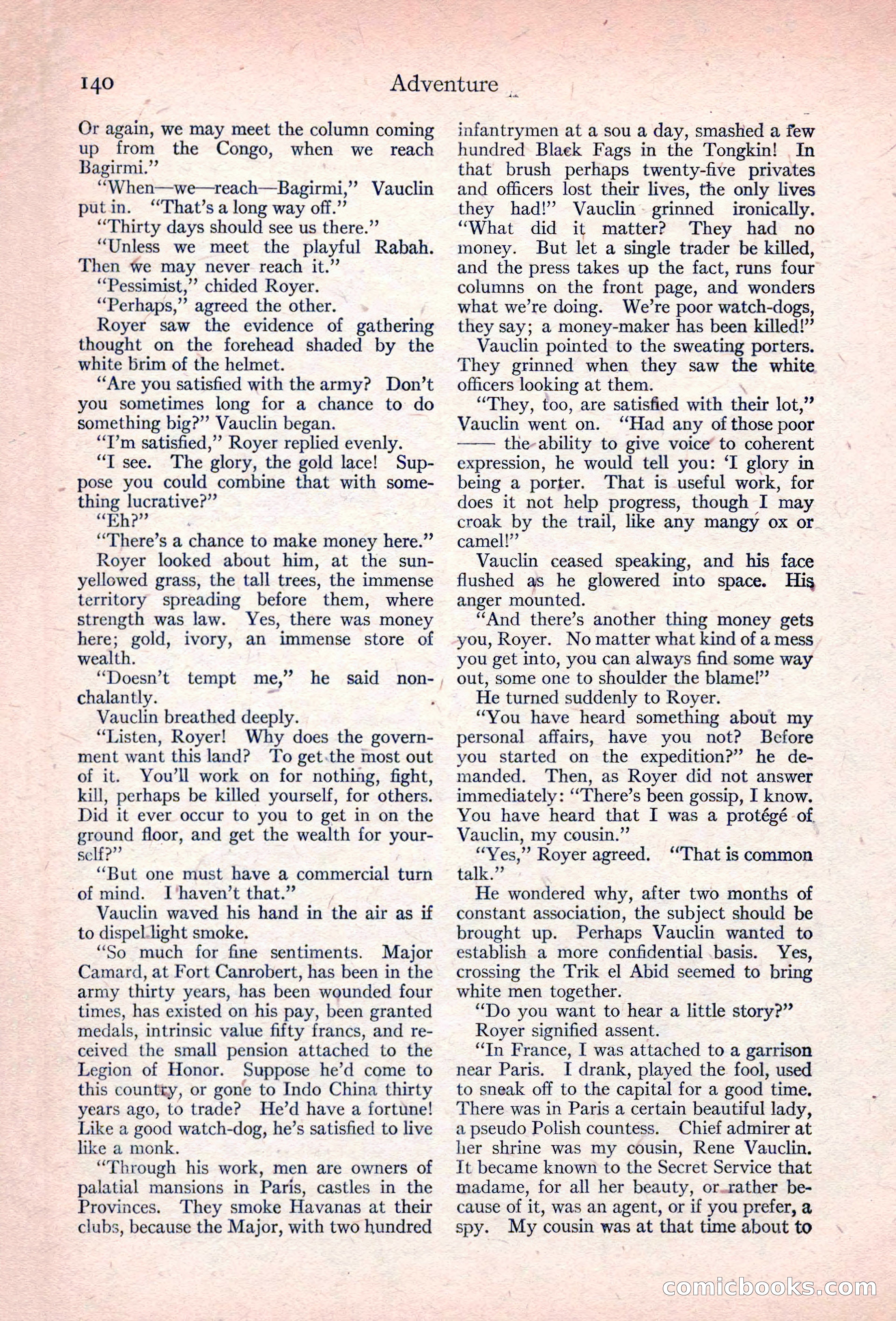 Adventure Magazine, November 10, 1923 — page 142 of 196