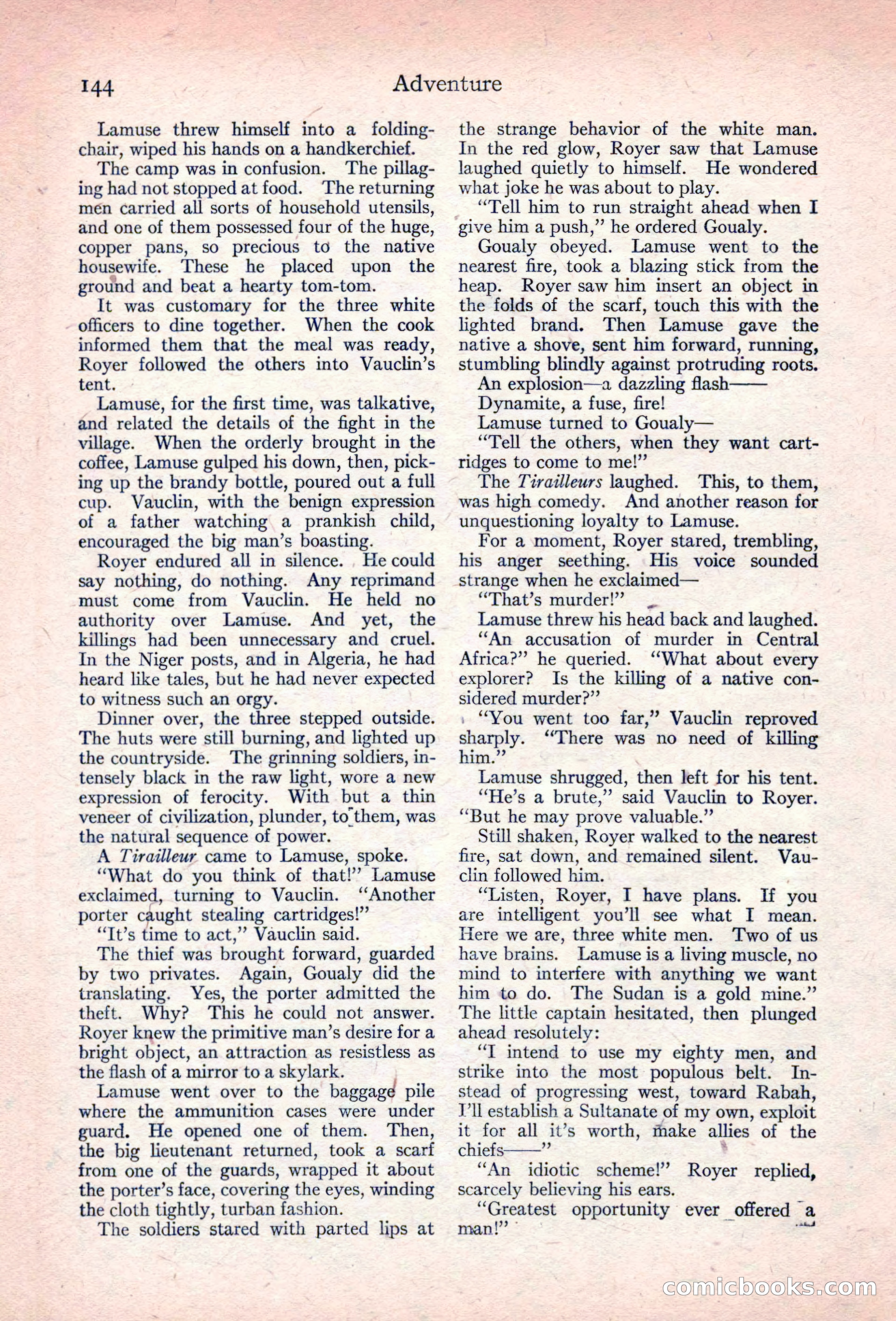 Adventure Magazine, November 10, 1923 — page 146 of 196