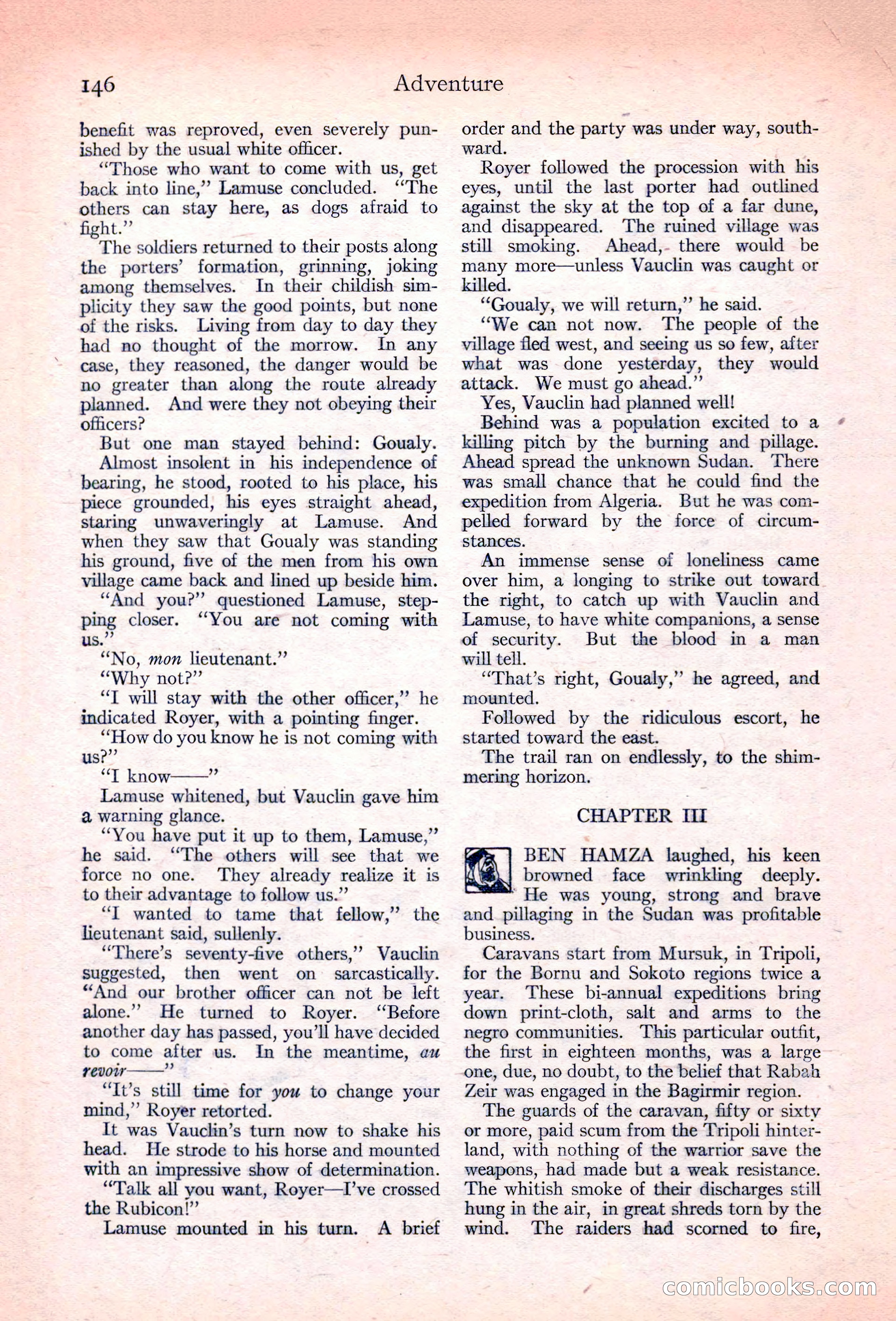Adventure Magazine, November 10, 1923 — page 148 of 196