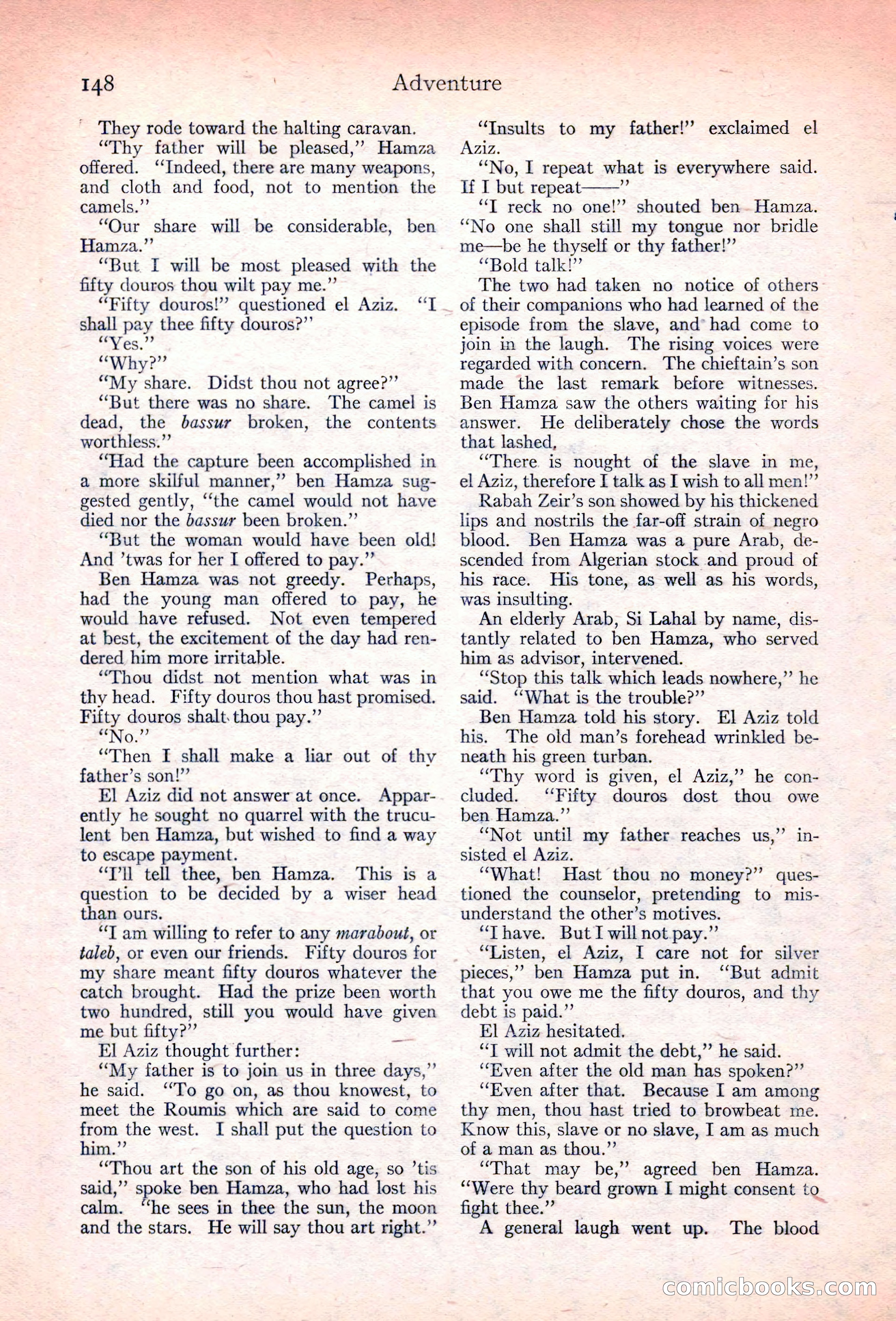Adventure Magazine, November 10, 1923 — page 150 of 196