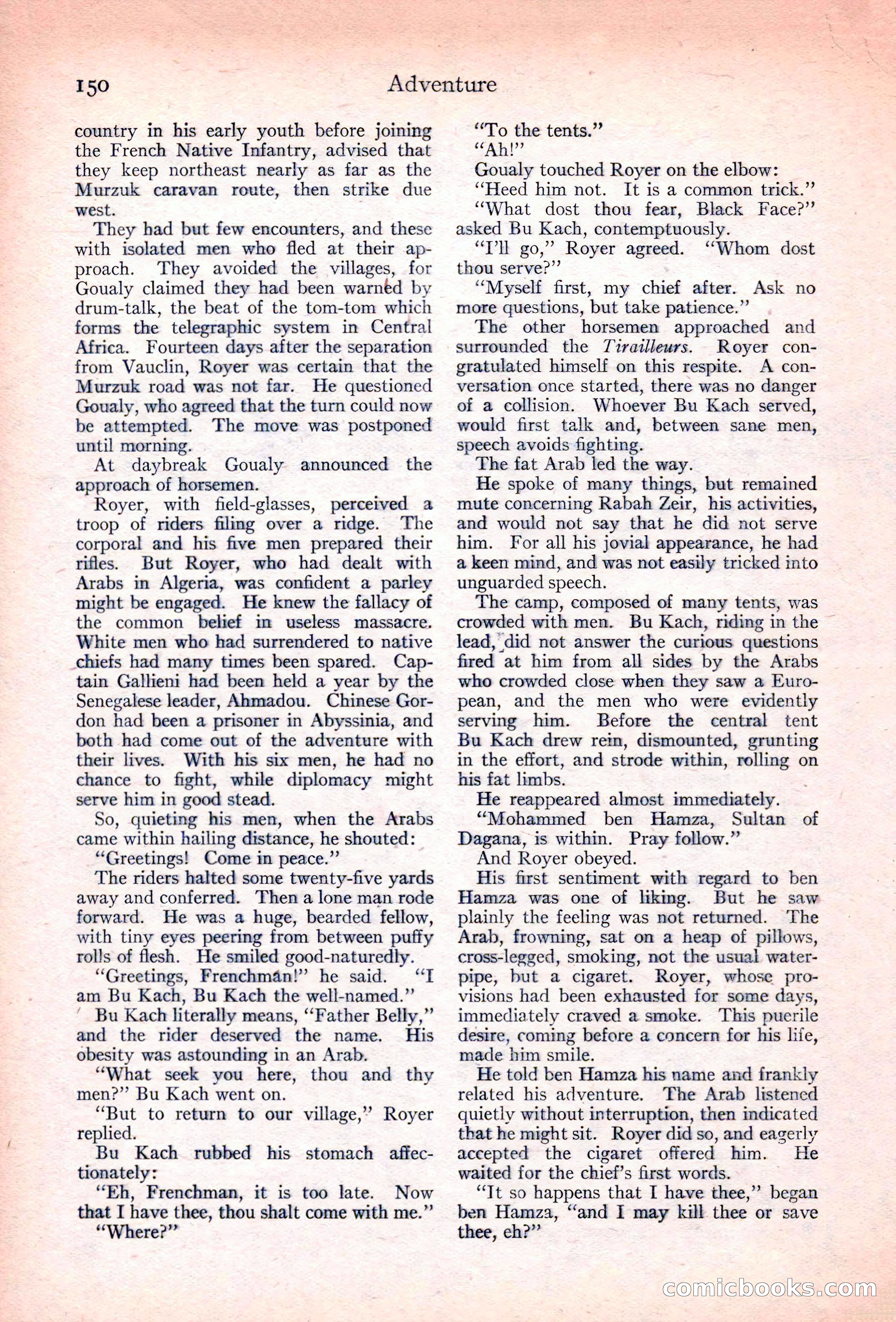 Adventure Magazine, November 10, 1923 — page 152 of 196