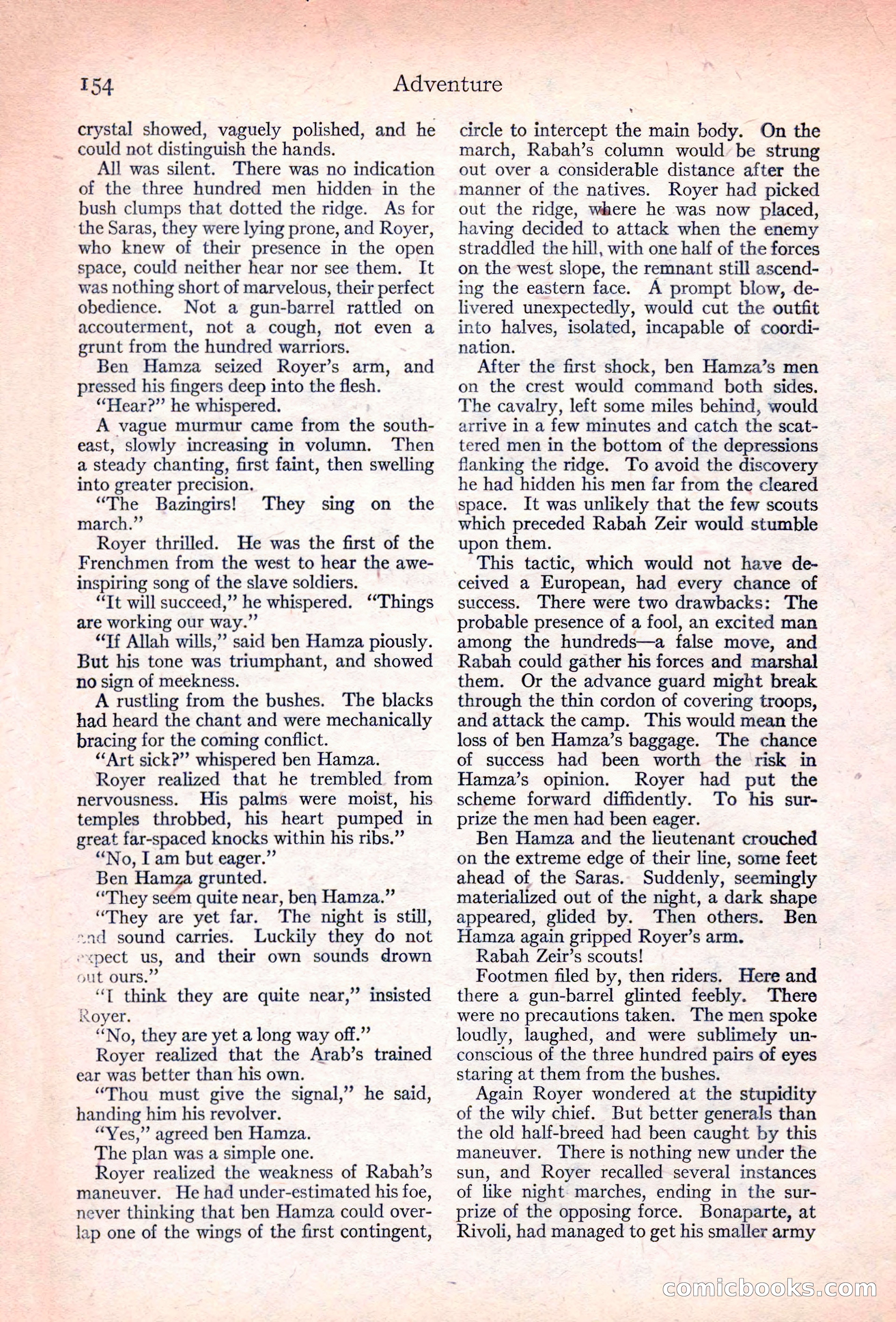 Adventure Magazine, November 10, 1923 — page 156 of 196